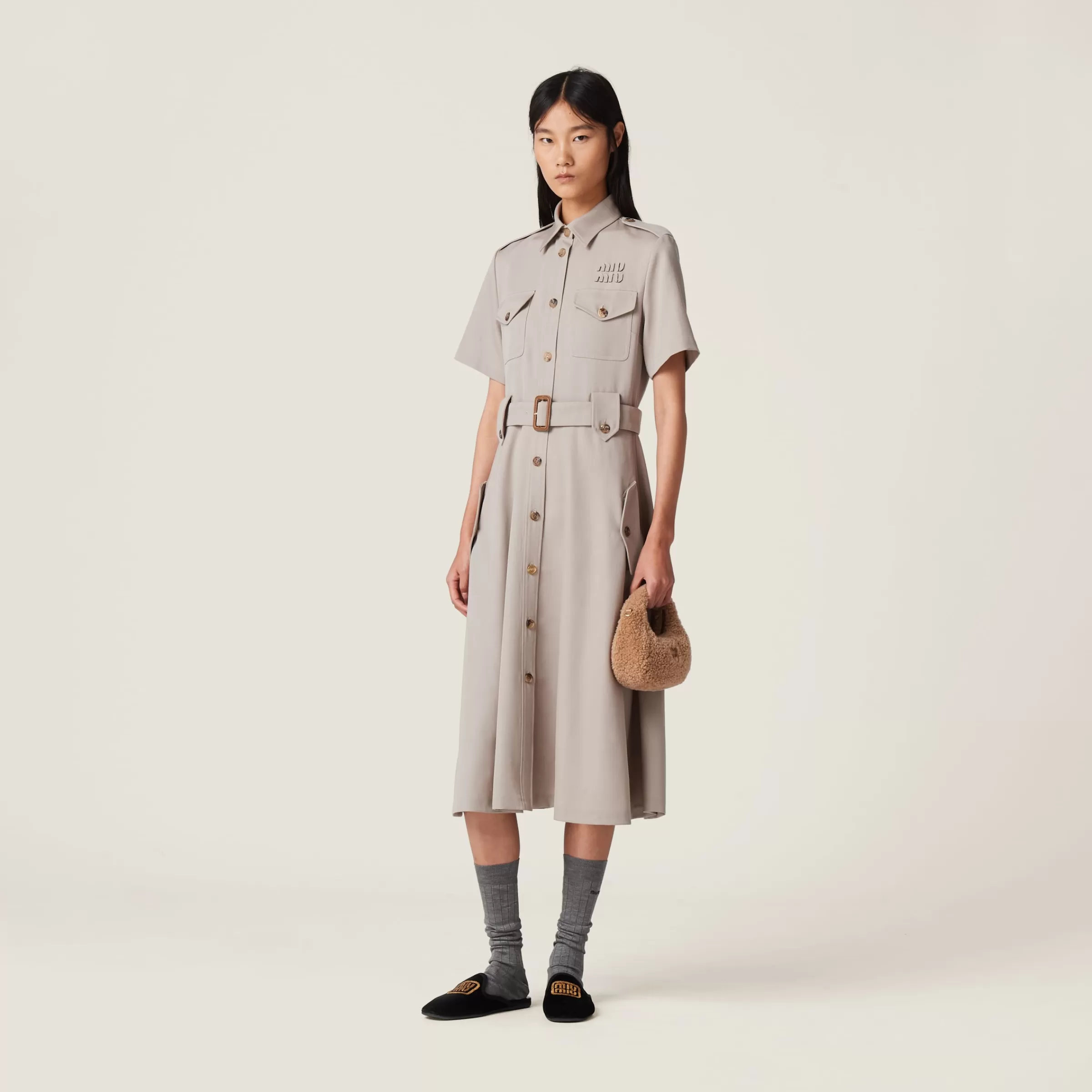 Miu Miu Abito in gabardine Corda Online