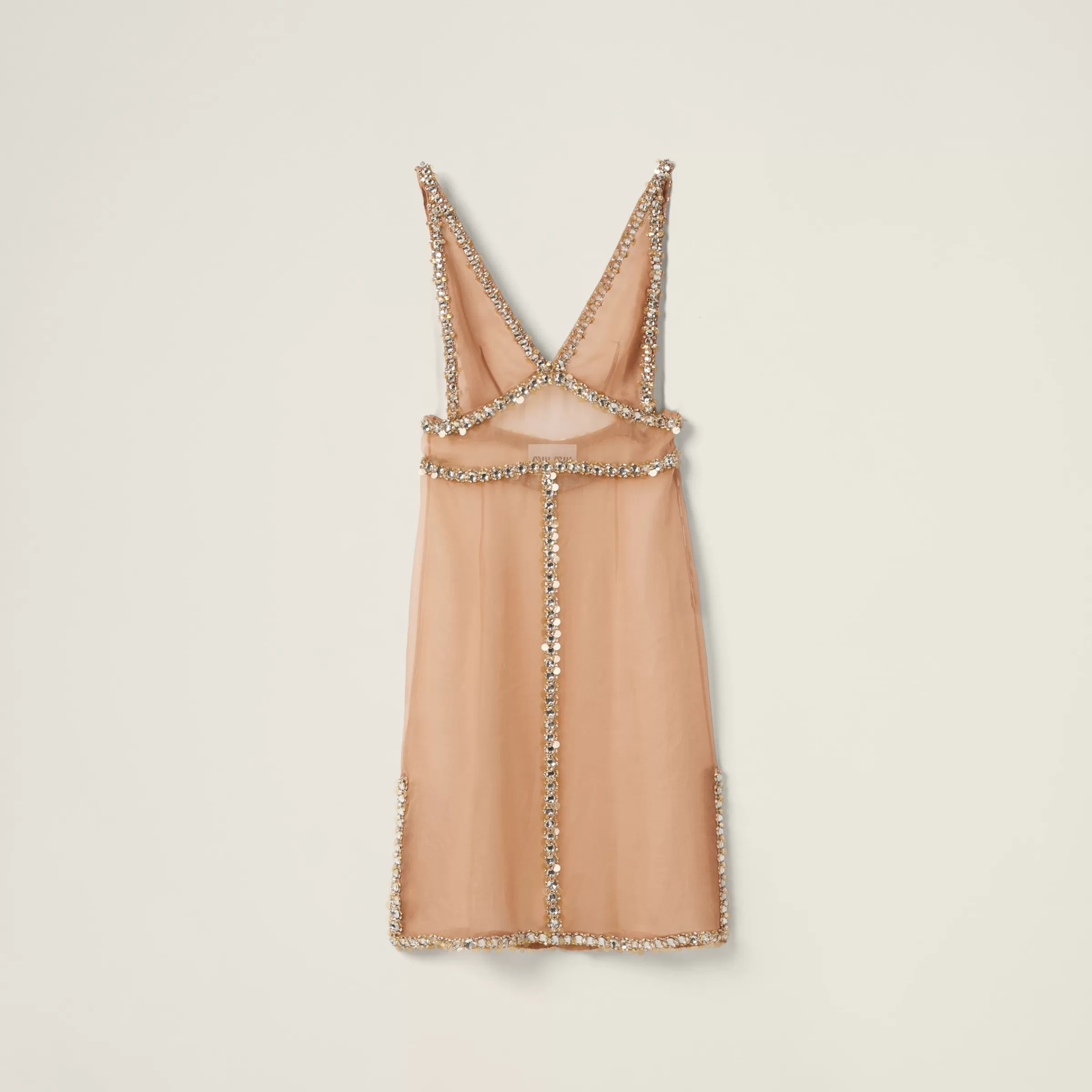 Miu Miu Abito ricamato in organza Cammeo New