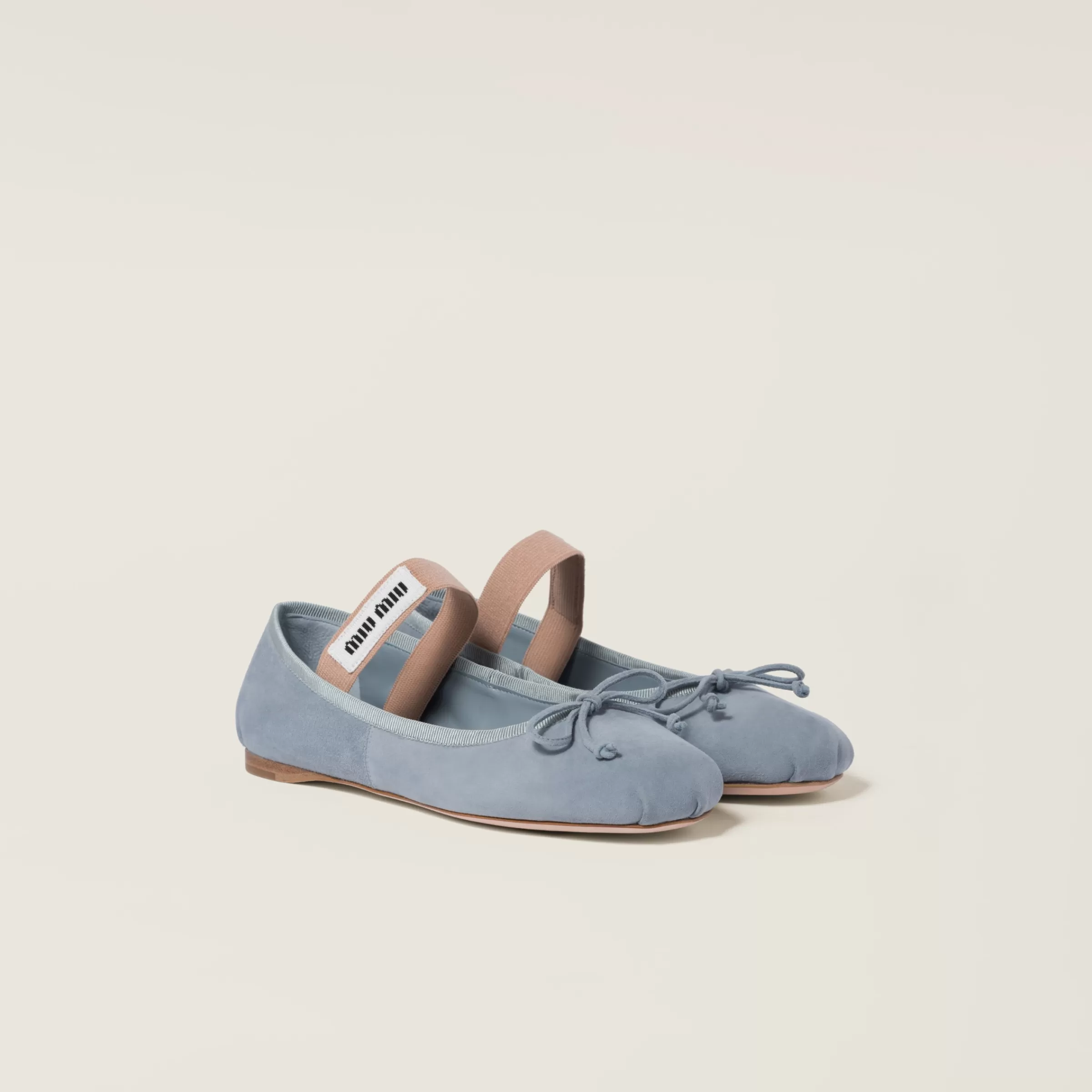 Miu Miu Ballerine in camoscio Astrale Discount