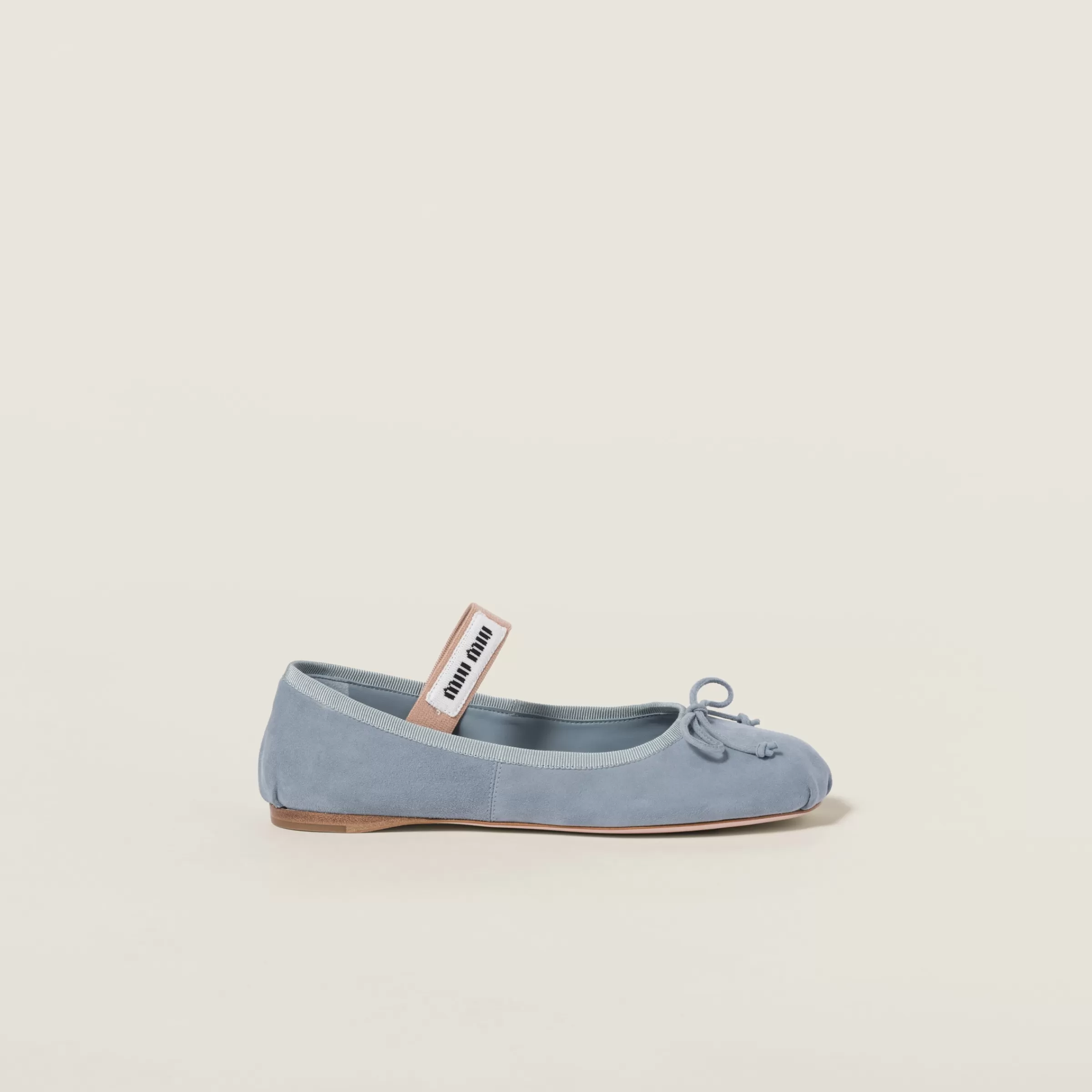 Miu Miu Ballerine in camoscio Astrale Discount