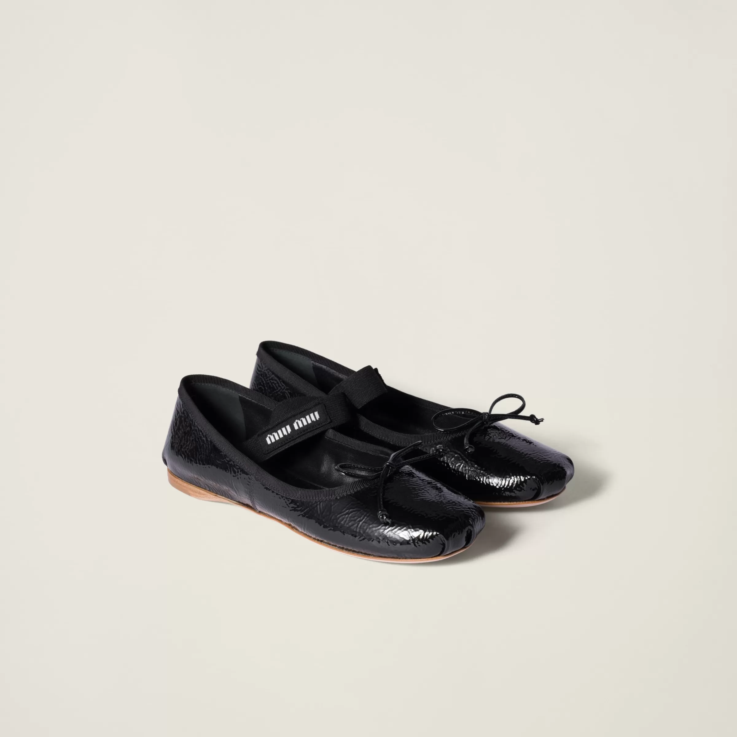 Miu Miu Ballerine in naplak Nero Cheap