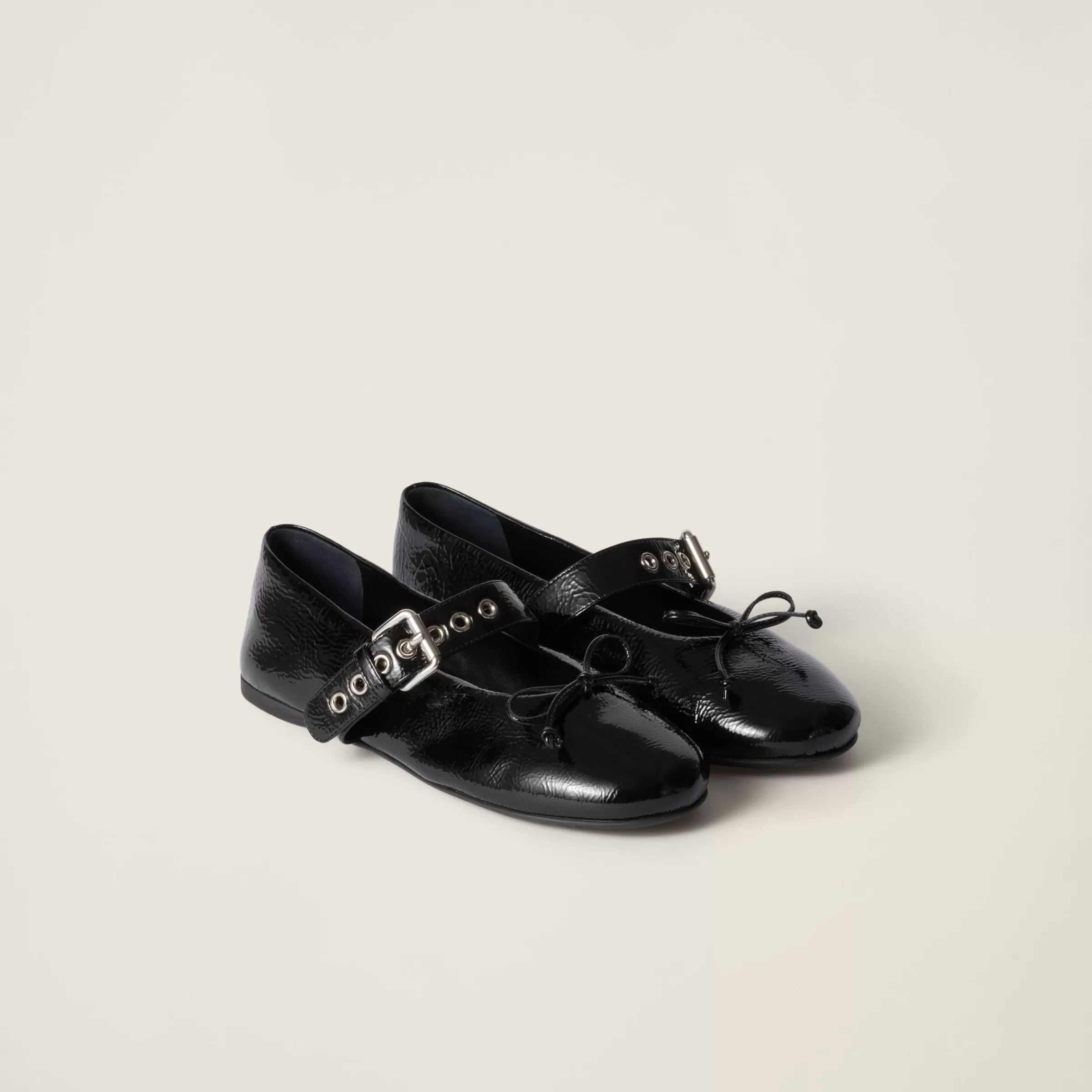 Miu Miu Ballerine in naplak Nero Discount