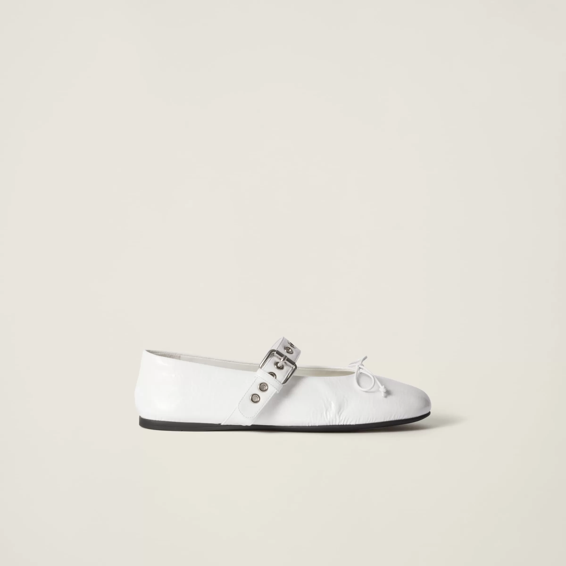 Miu Miu Ballerine in naplak Bianco Fashion