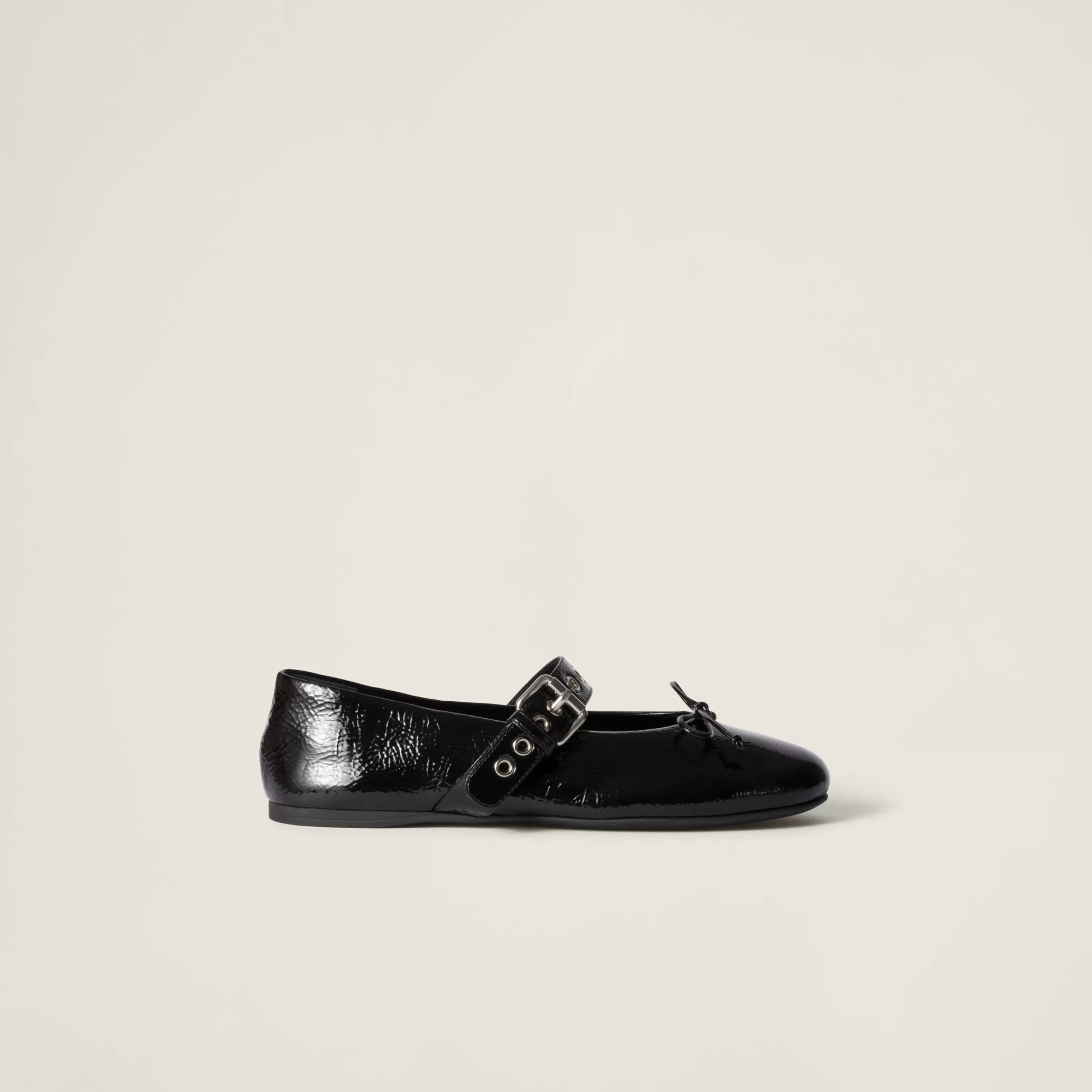 Miu Miu Ballerine in naplak Nero Discount