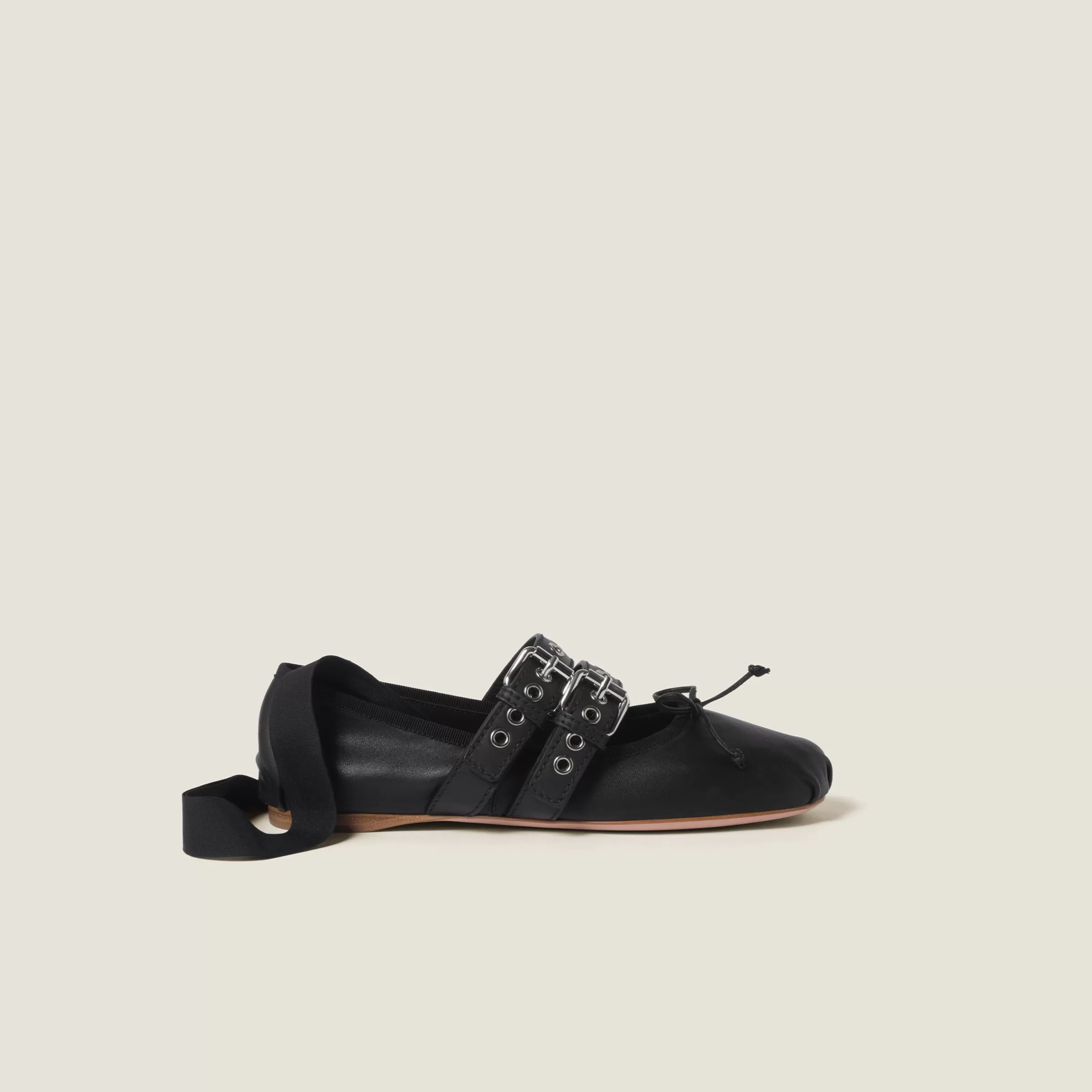 Miu Miu Ballerine in nappa e vitello Nero Hot