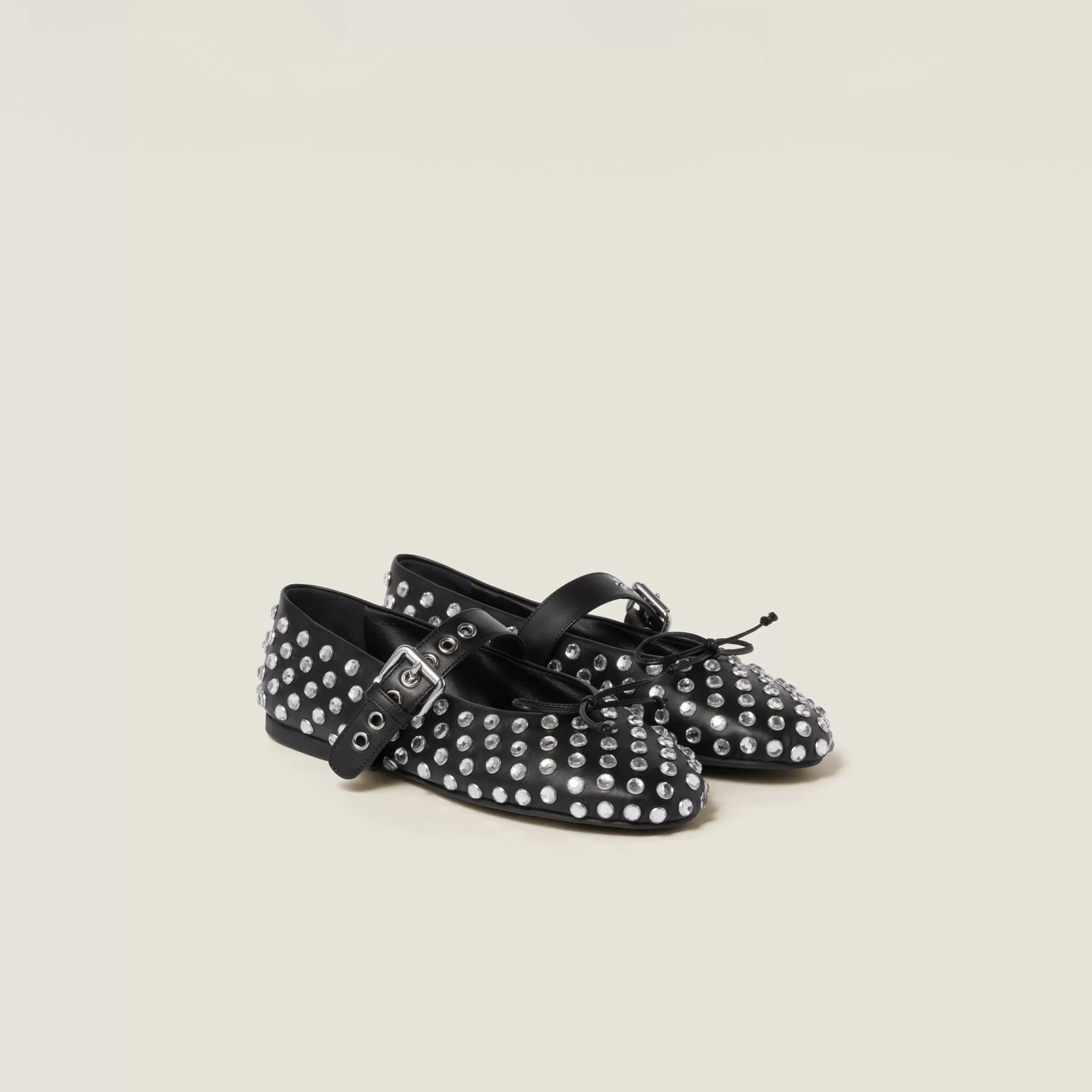 Miu Miu Ballerine in pelle Nero Best Sale