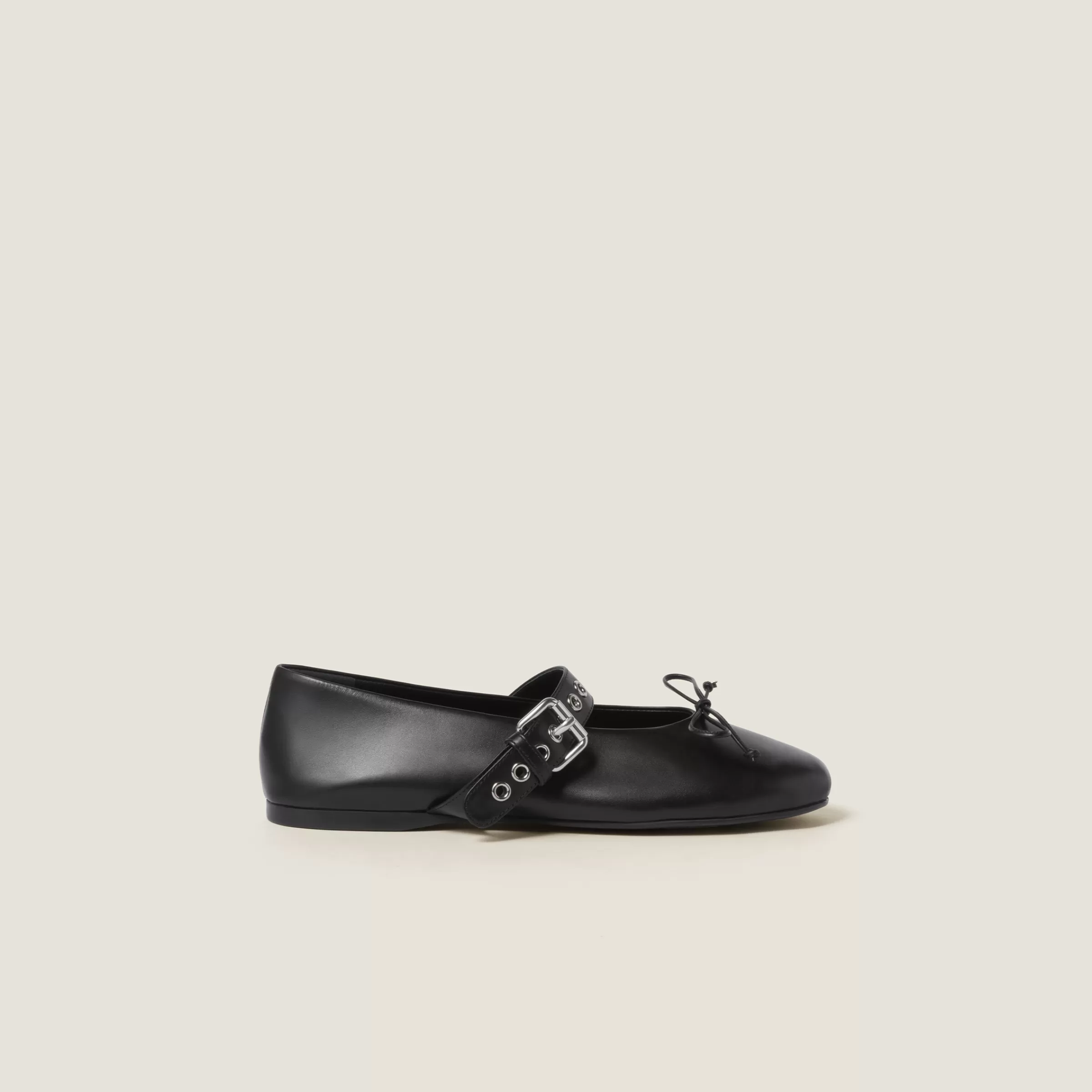 Miu Miu Ballerine in pelle Nero Outlet