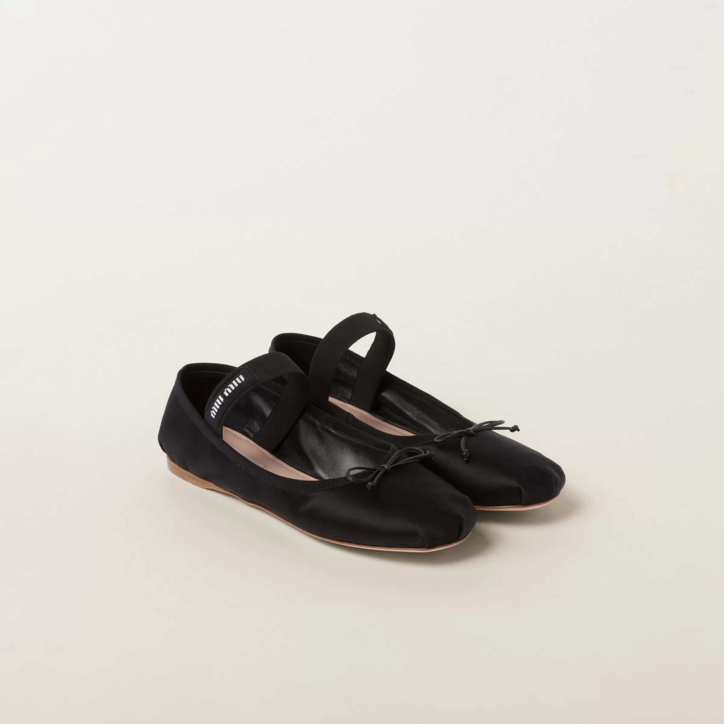 Miu Miu Ballerine in raso Nero New