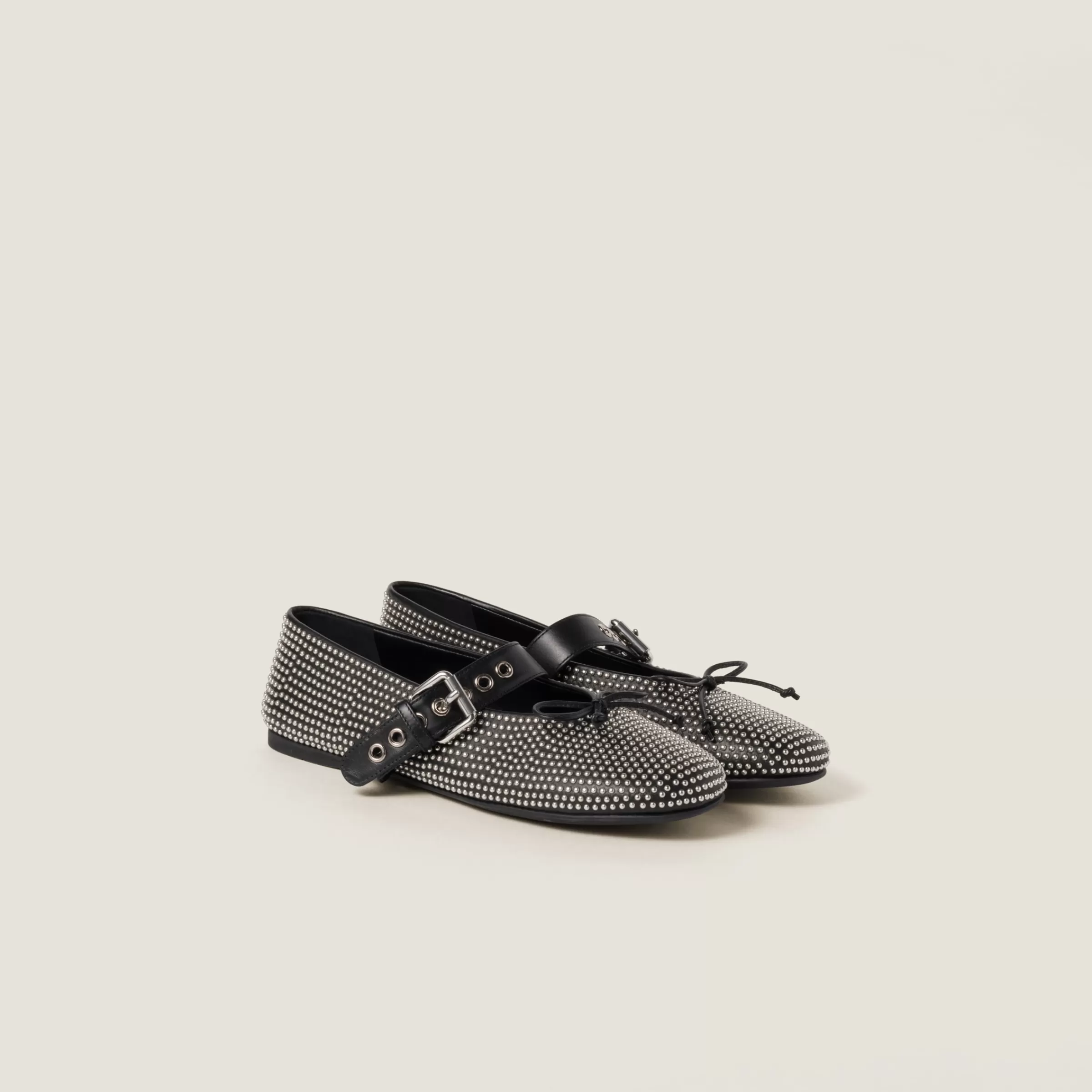 Miu Miu Ballerine in vitello Nero Best Sale