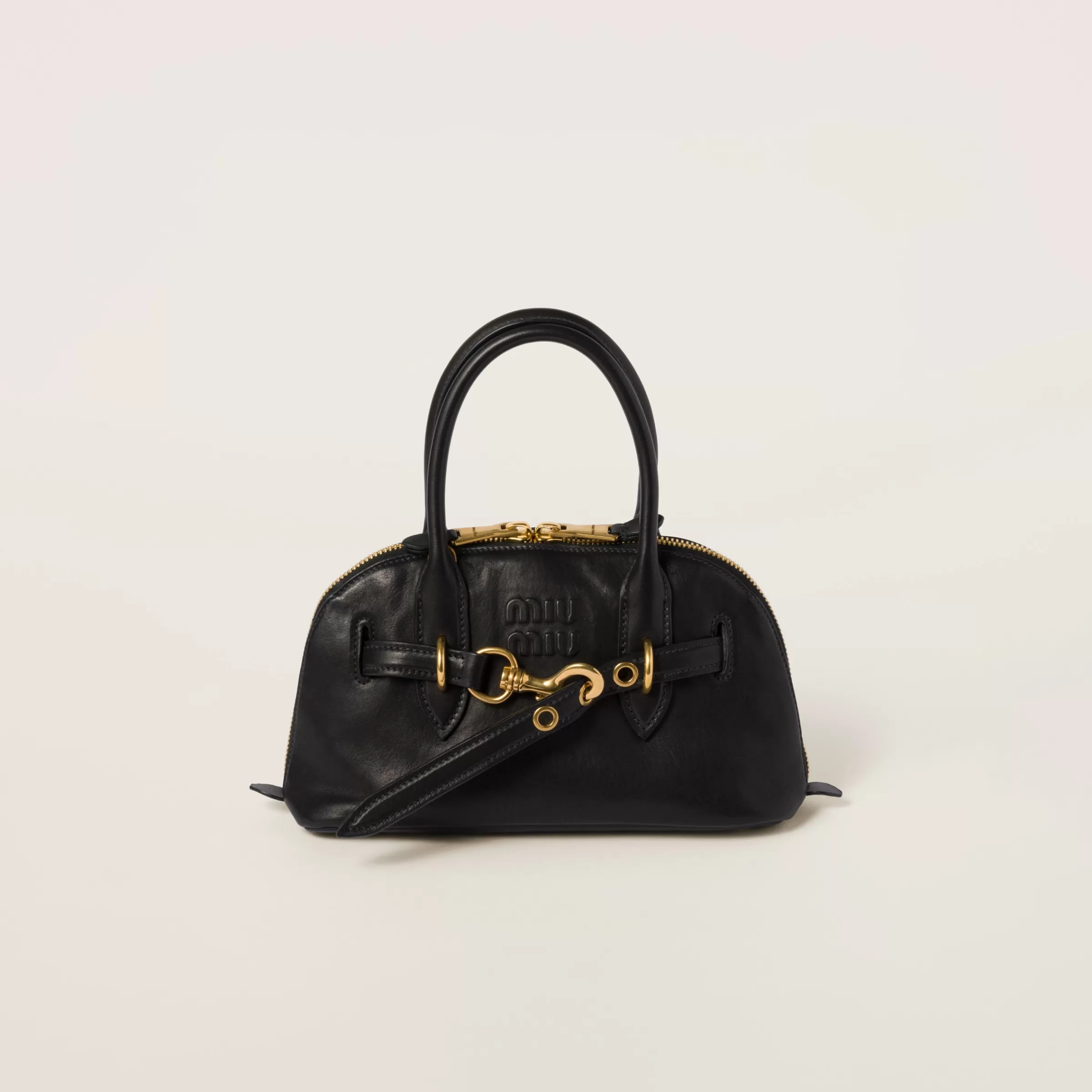 Miu Miu Bauletto Aventure in nappa Nero Hot