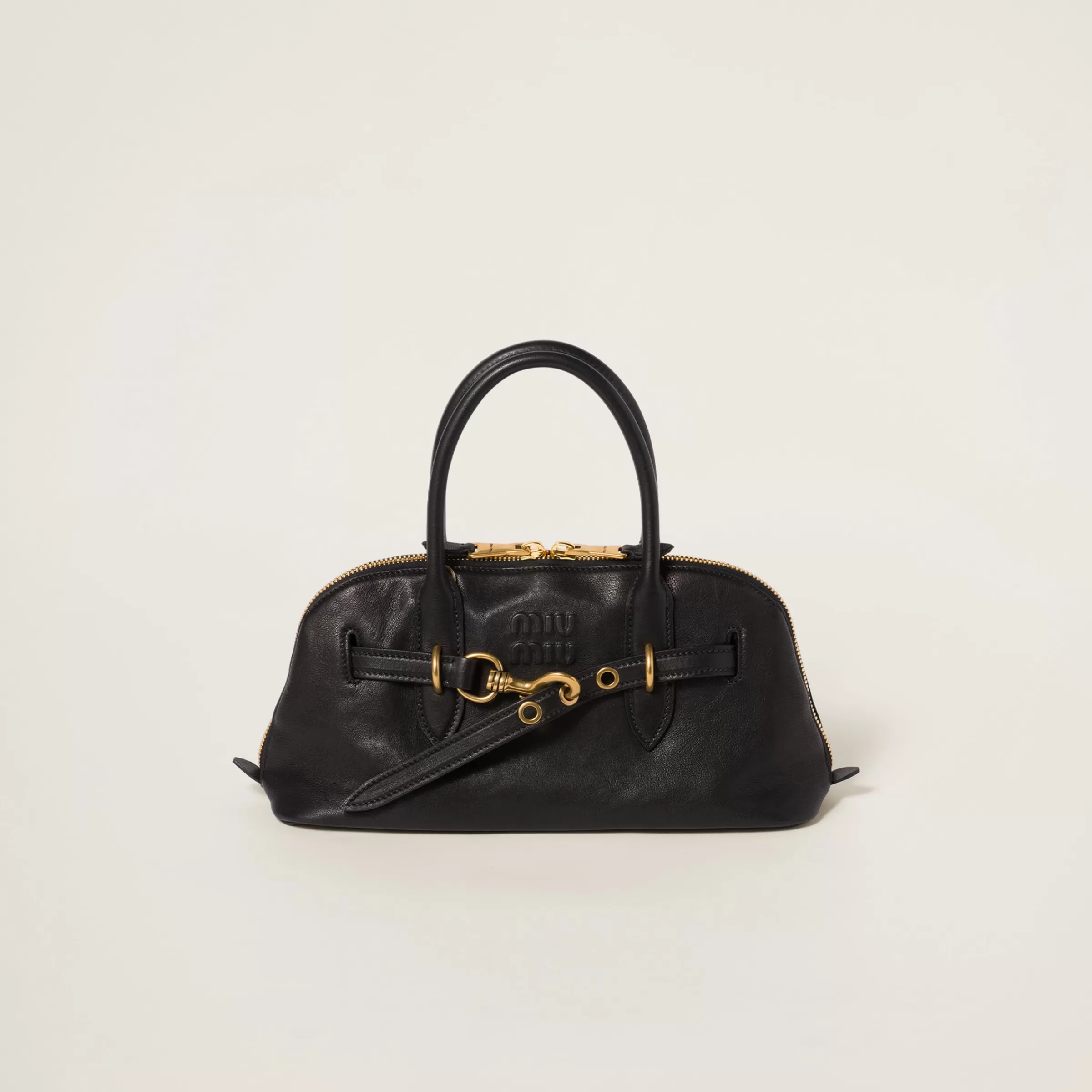 Miu Miu Bauletto Aventure in nappa Nero Clearance