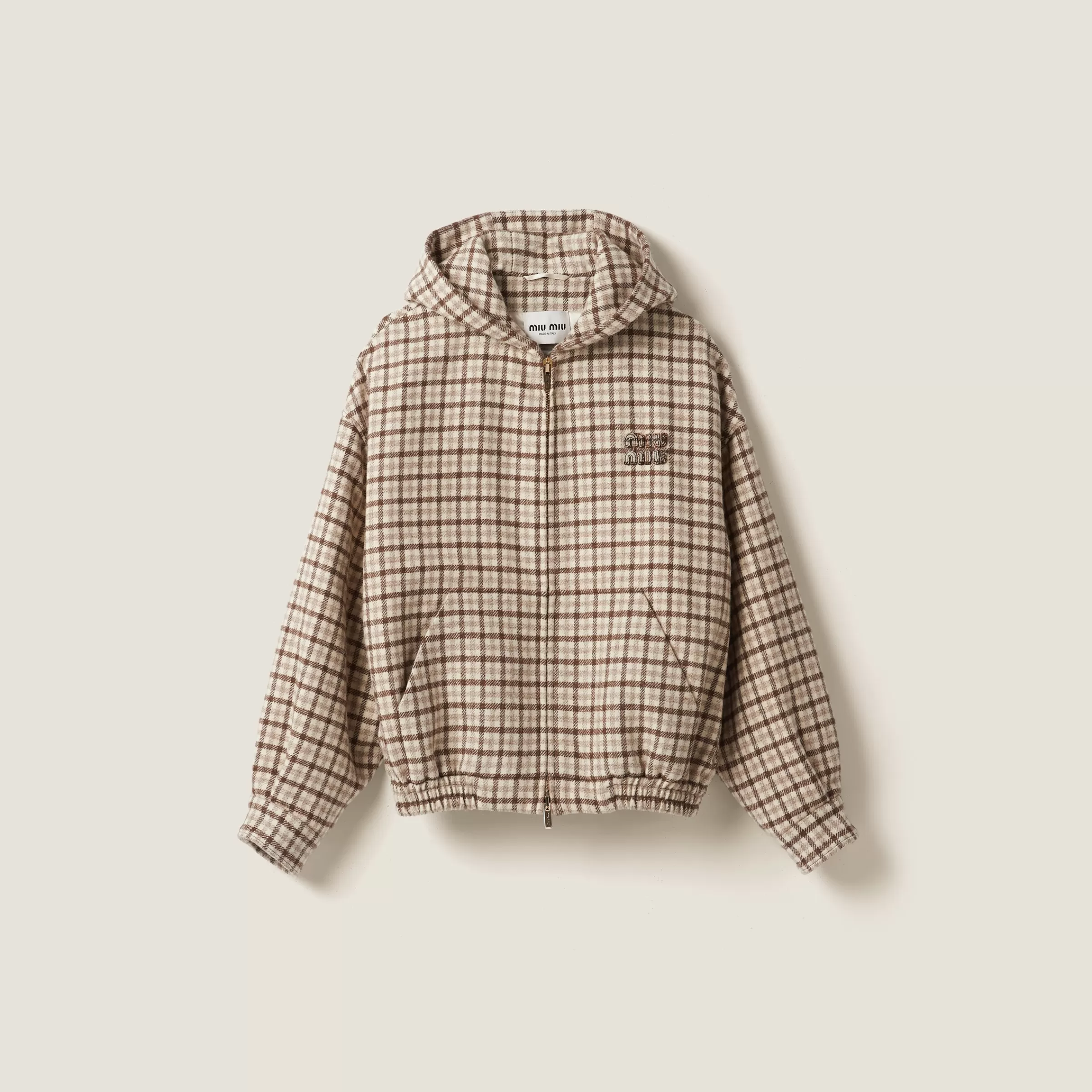 Miu Miu Blouson in check Cacao Fashion