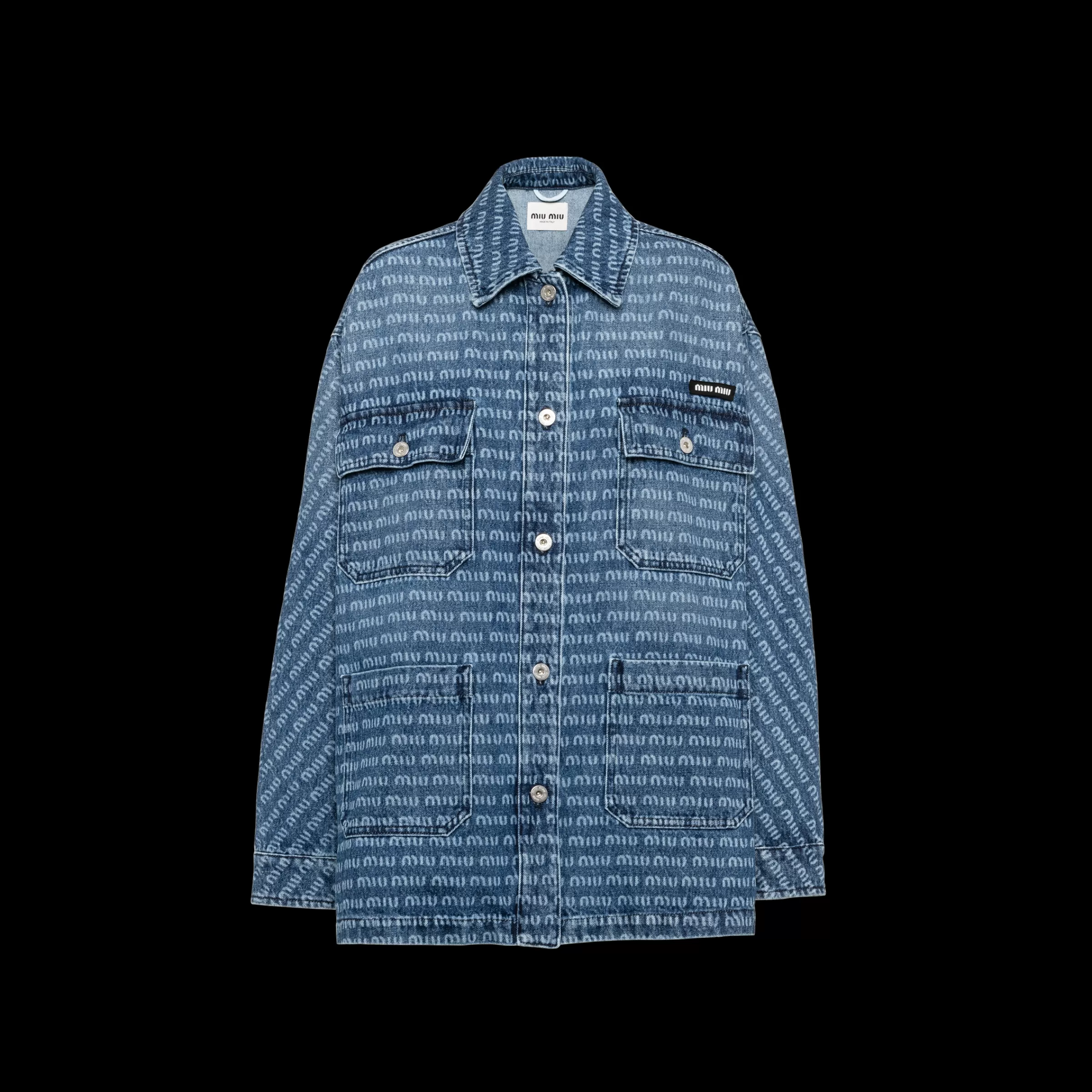 Miu Miu Blouson in denim Blu Outlet