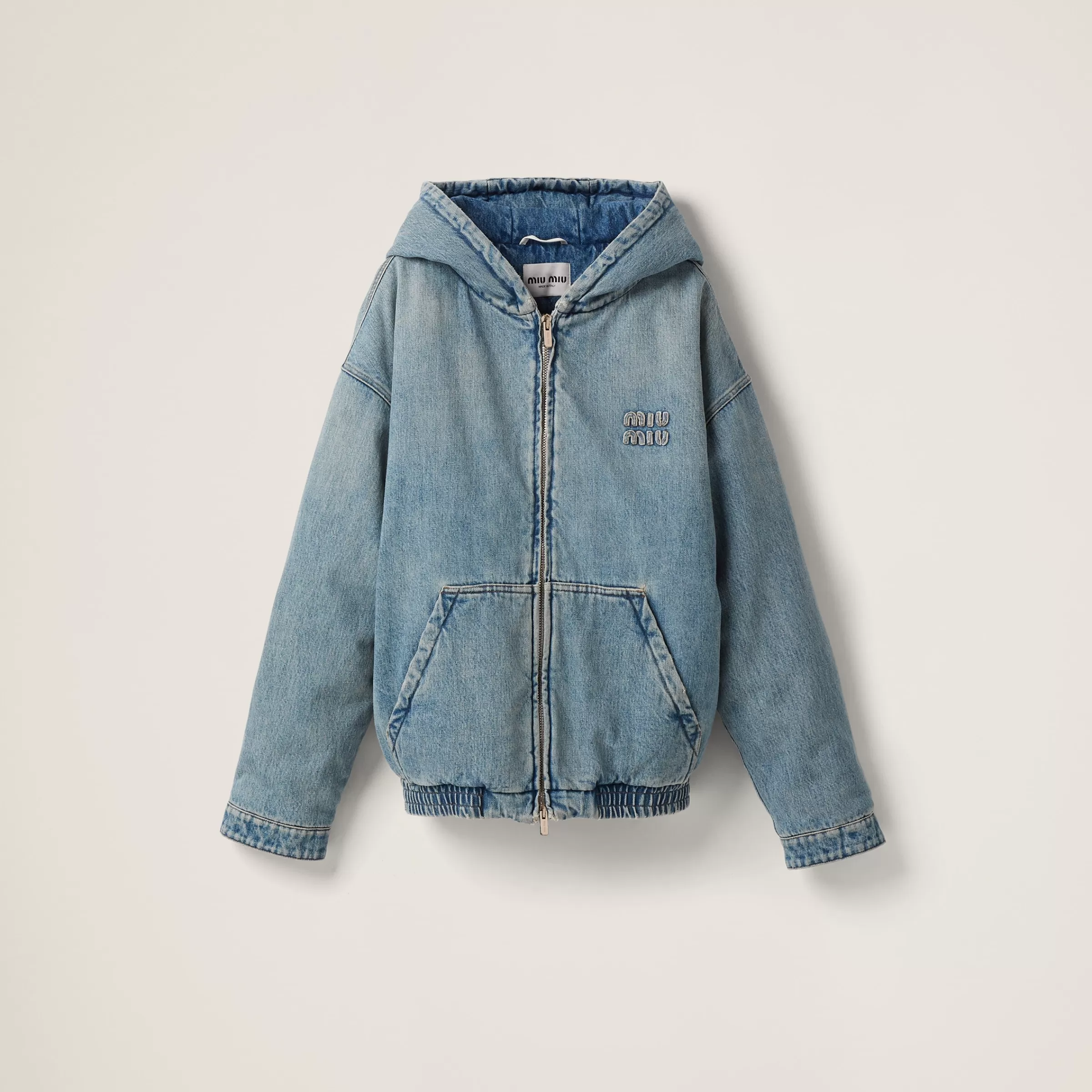 Miu Miu Blouson in denim Celeste Online