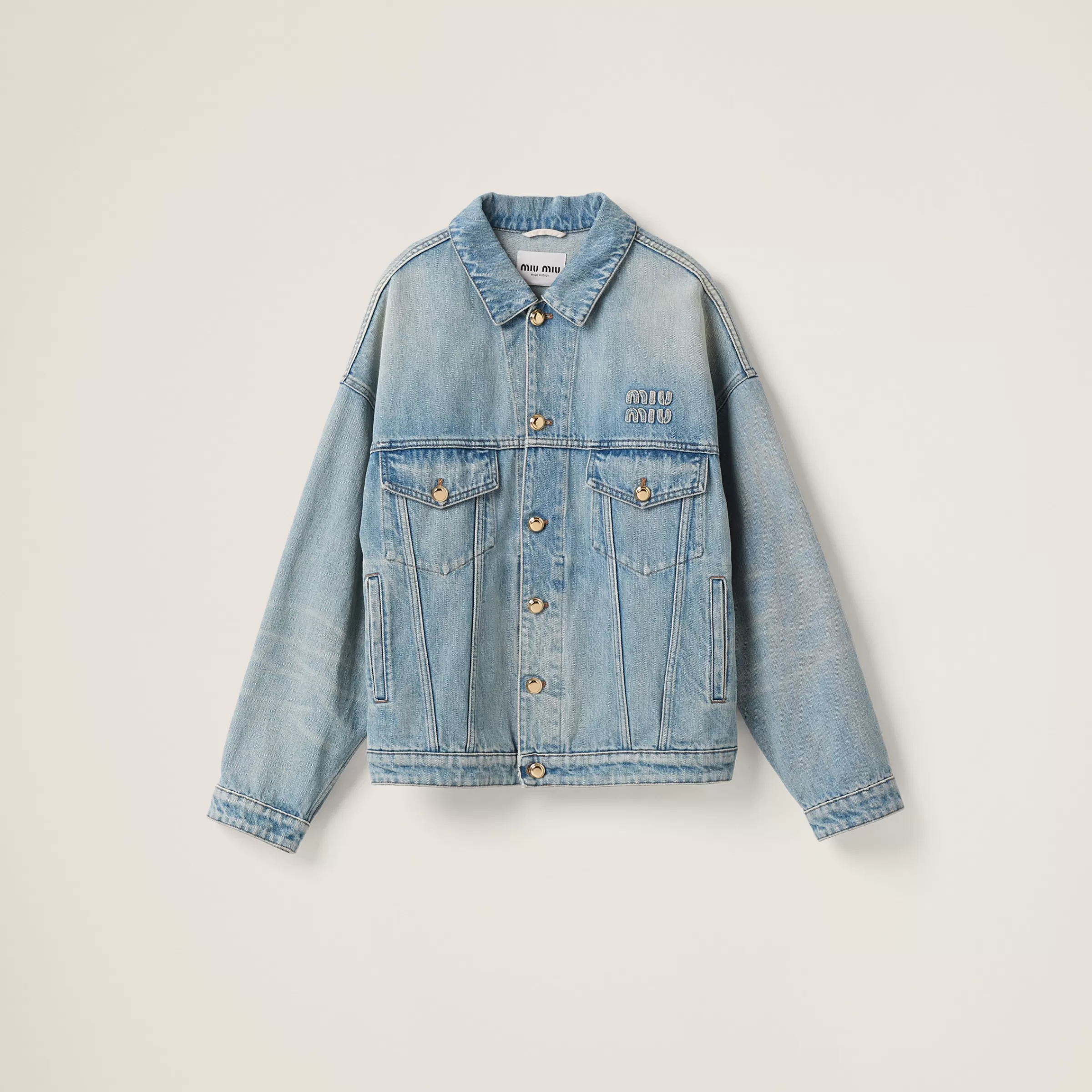 Miu Miu Blouson in denim Celeste Hot