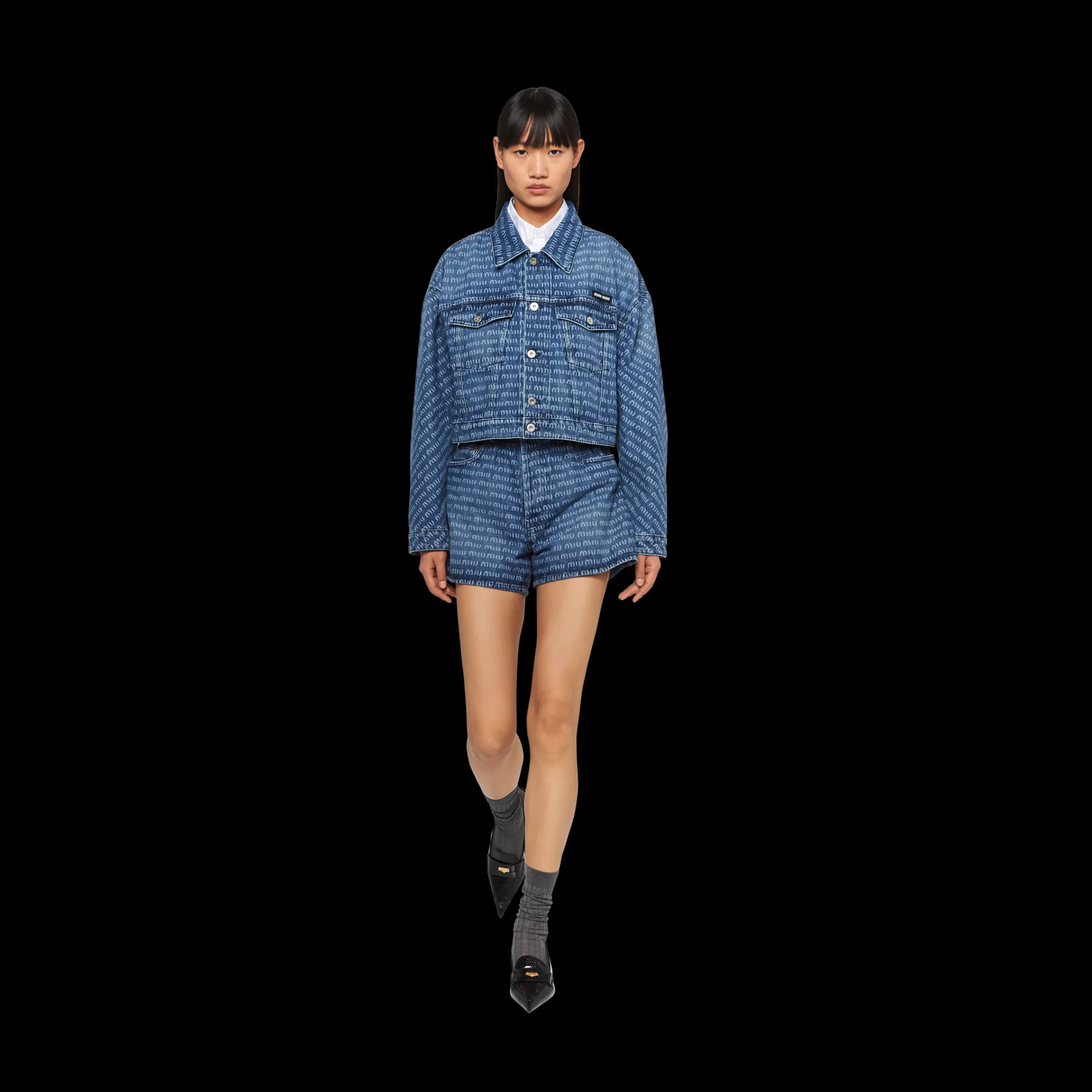 Miu Miu Blouson in denim Blu Shop