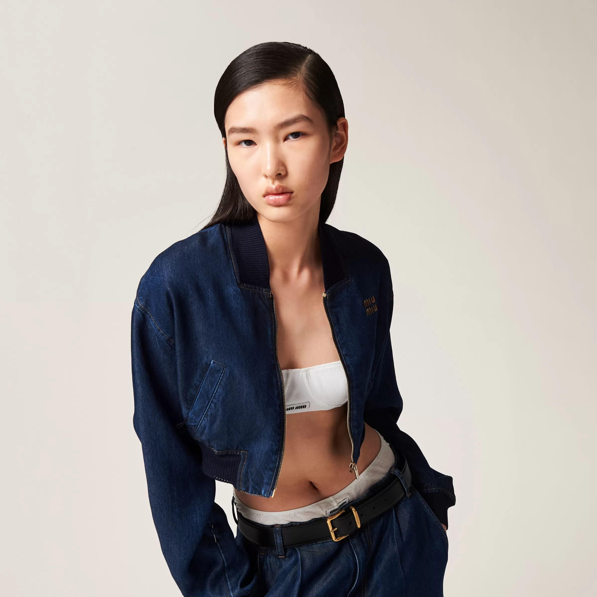 Miu Miu Blouson in denim Blu Best