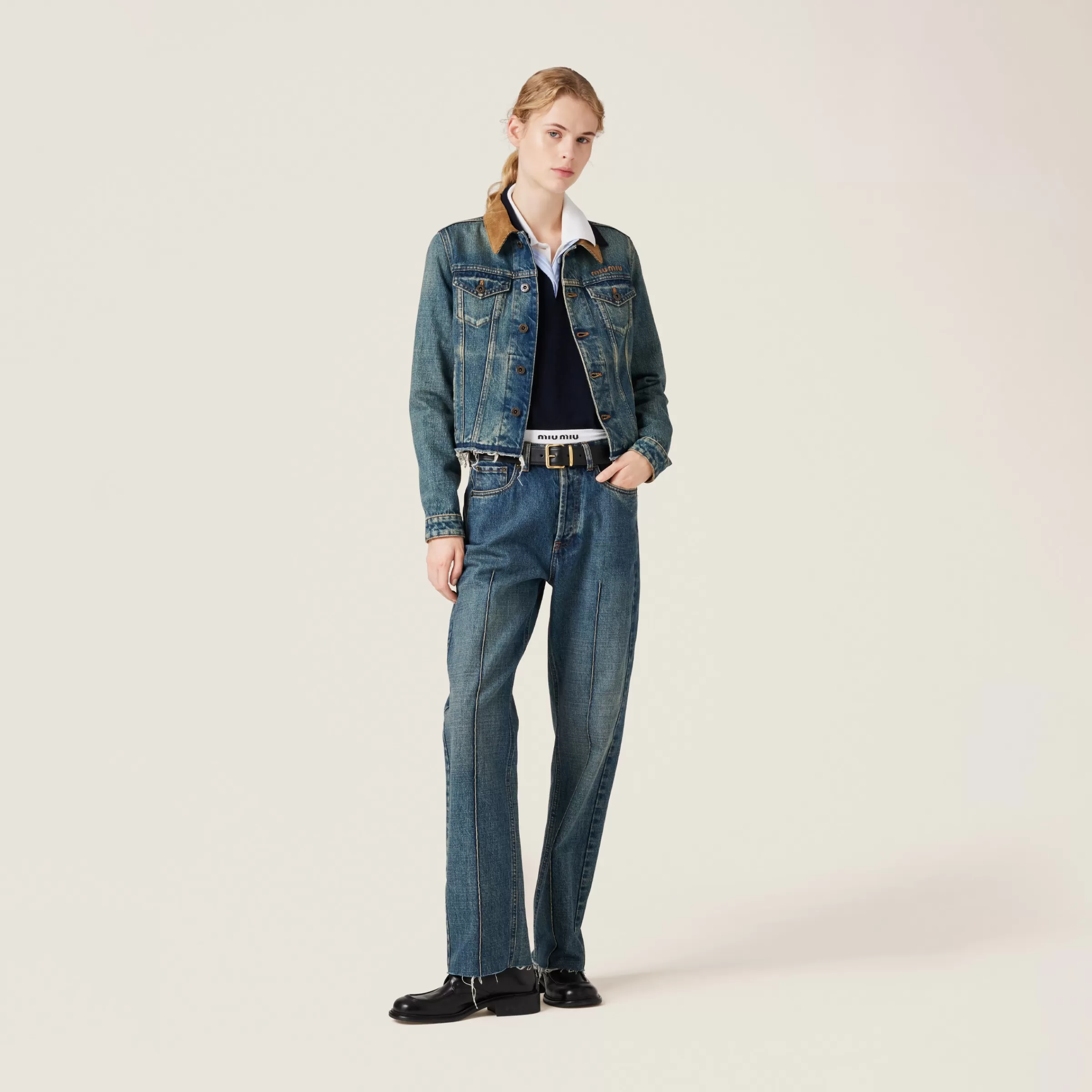 Miu Miu Blouson in denim Blu Store