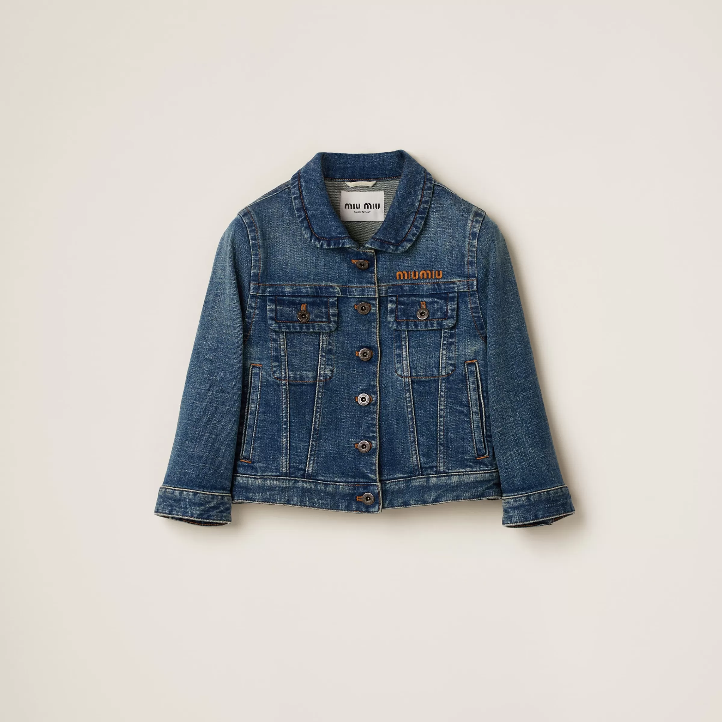 Miu Miu Blouson in denim stretch Blu Clearance