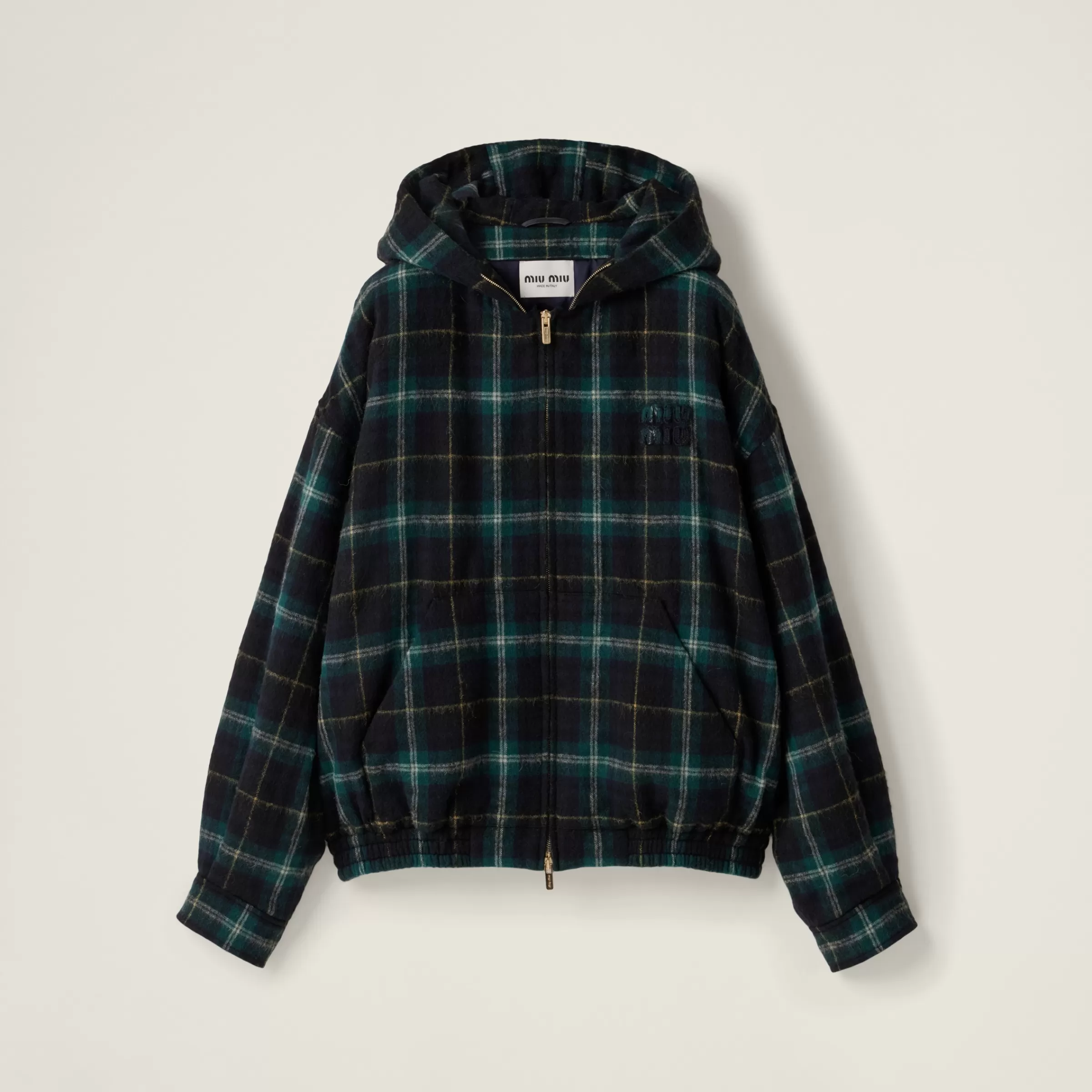 Miu Miu Blouson in tartan Blu Cheap