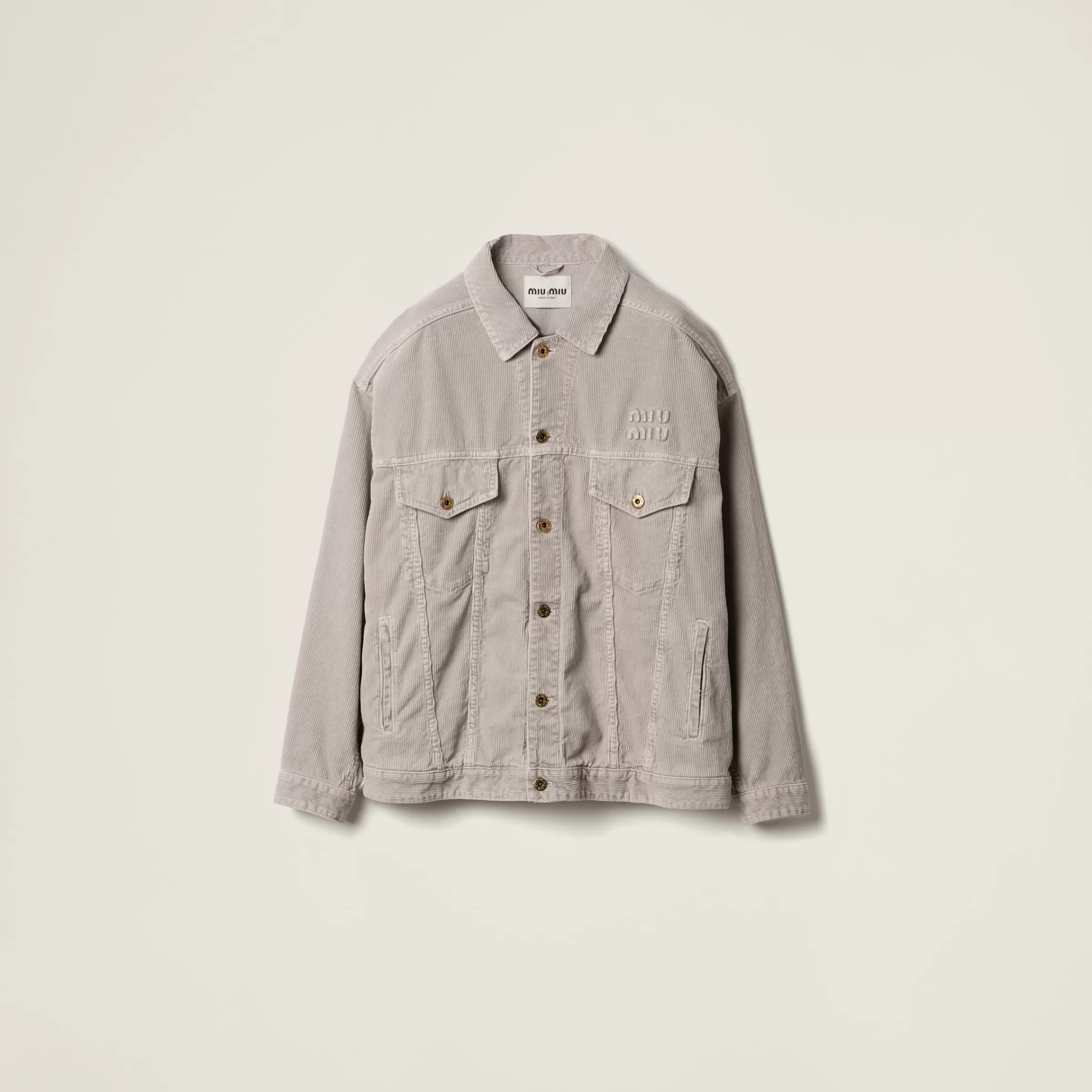 Miu Miu Blouson in velluto washed Granito New