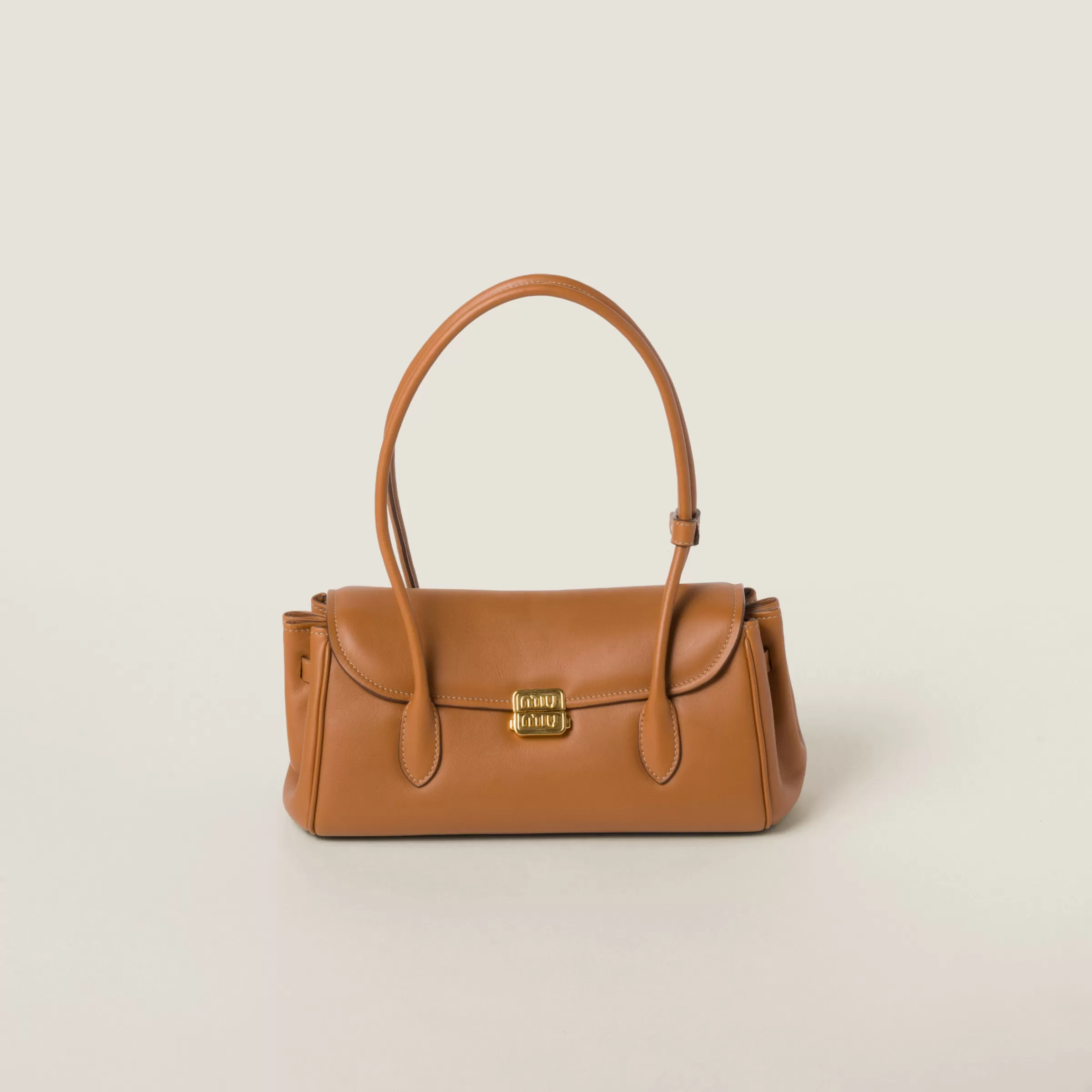 Miu Miu Borsa a spalla in pelle Cognac Cheap