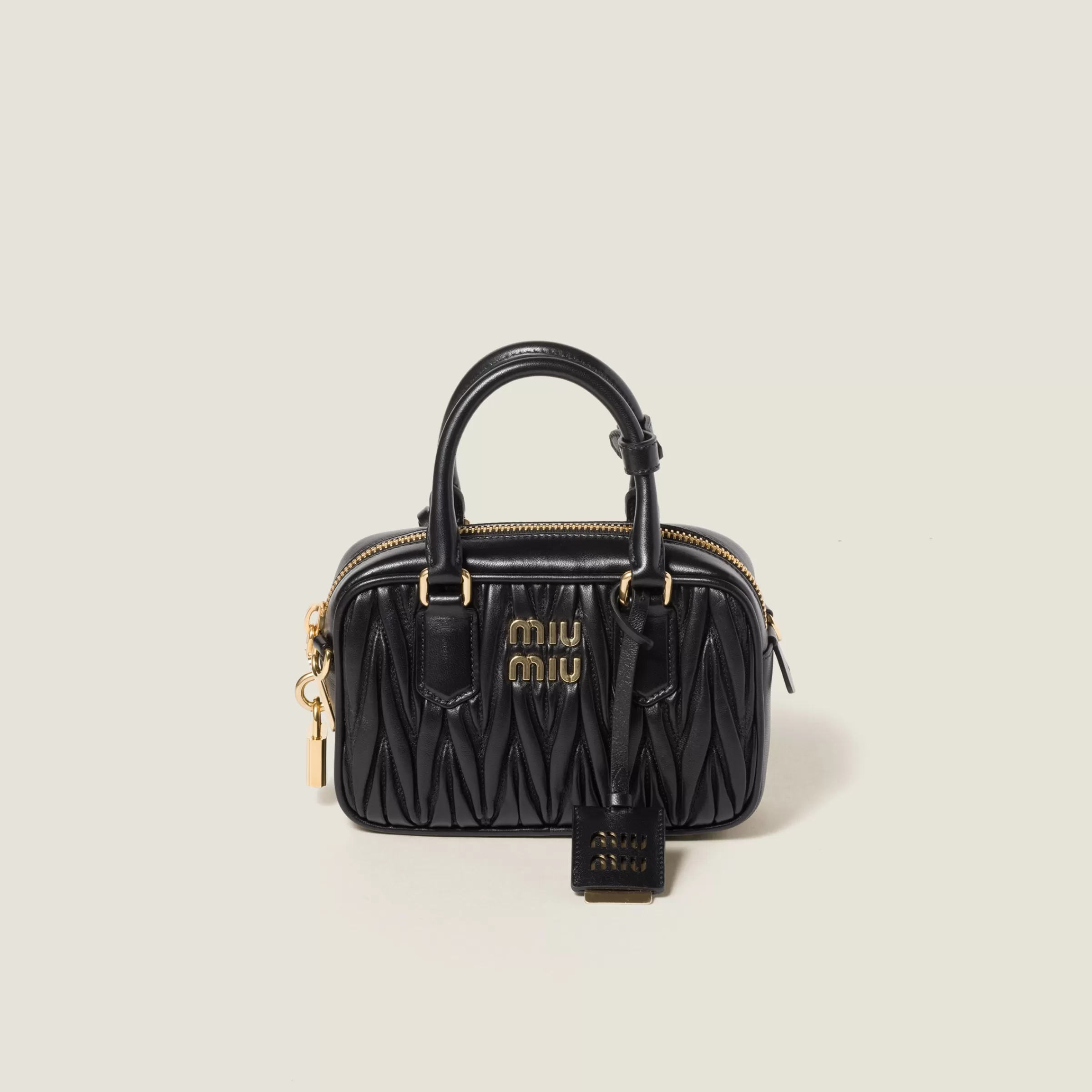 Miu Miu Borsa Arcadie in nappa matelassé Nero Best