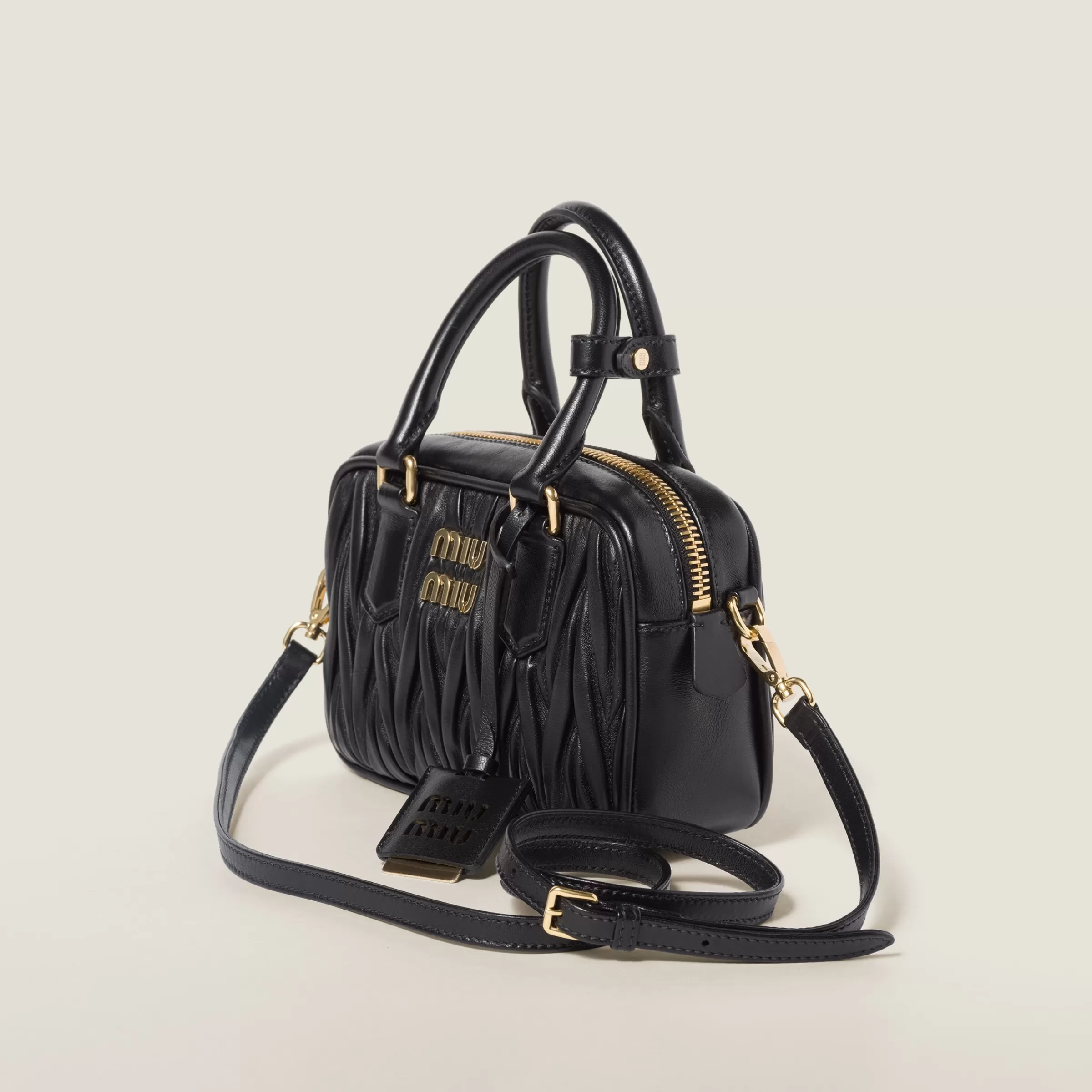 Miu Miu Borsa Arcadie in nappa matelassé Nero Best