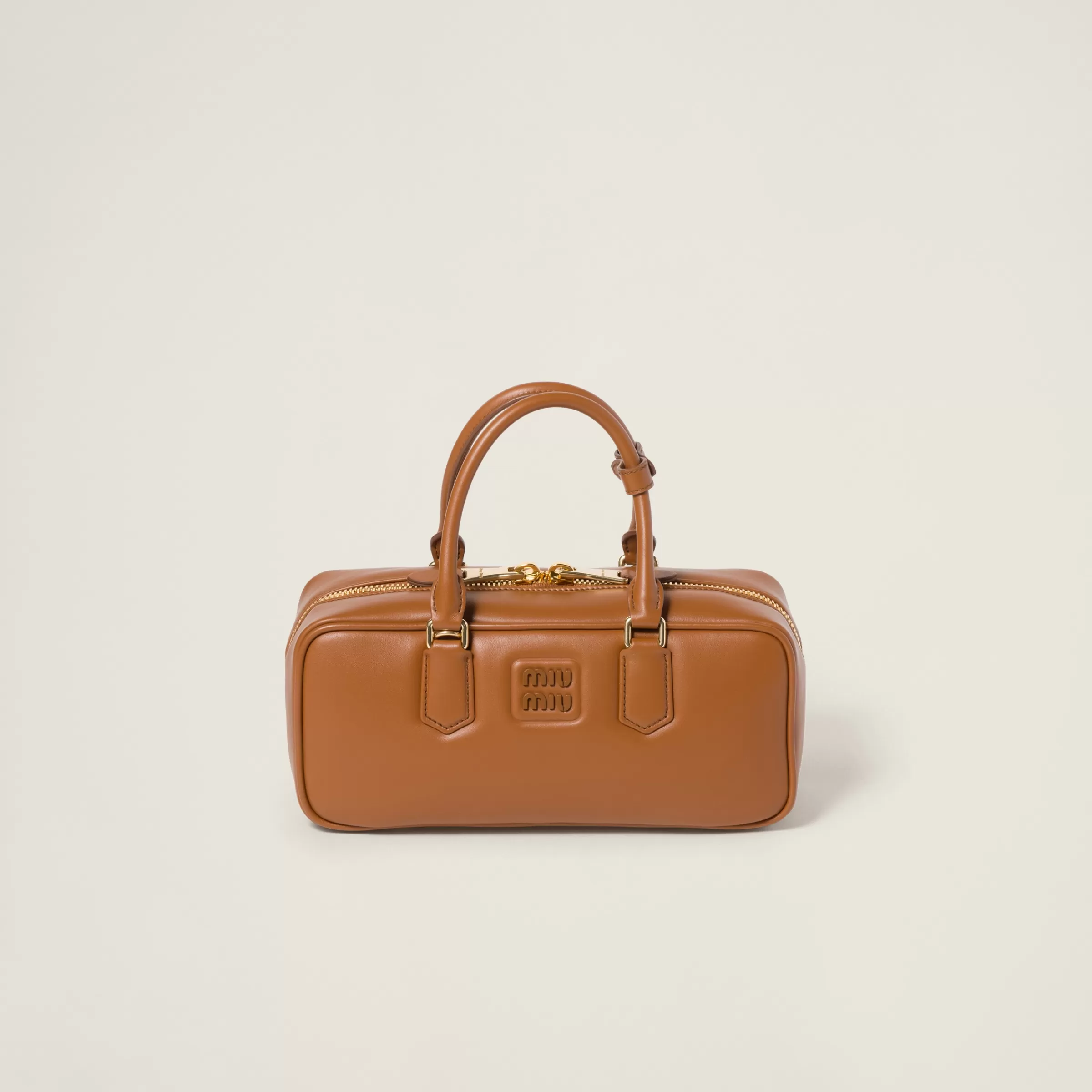 Miu Miu Borsa Arcadie in pelle Cognac Flash Sale