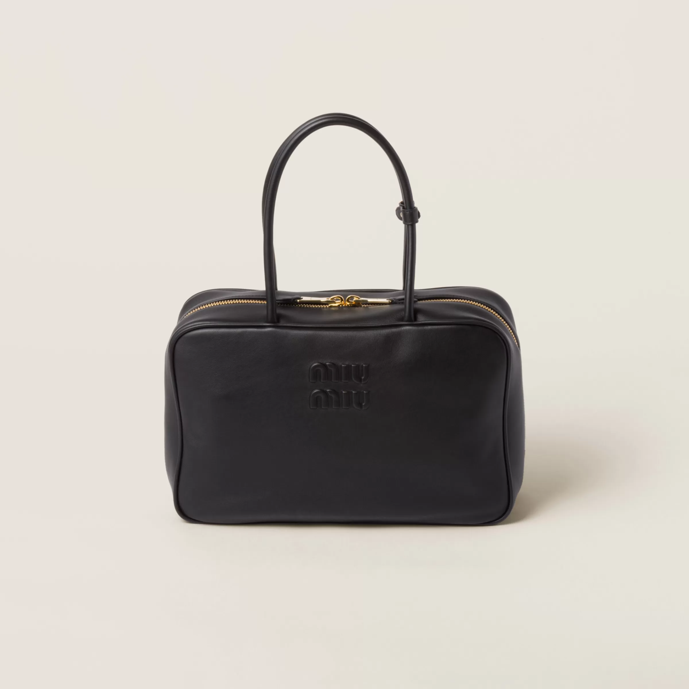 Miu Miu Borsa Beau in pelle Nero Discount