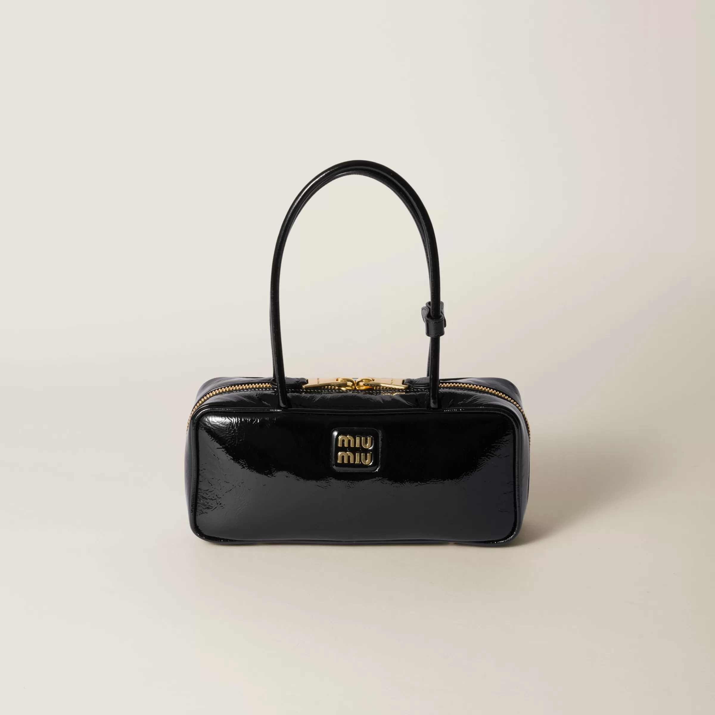 Miu Miu Borsa Beau in vernice naplak Nero Hot