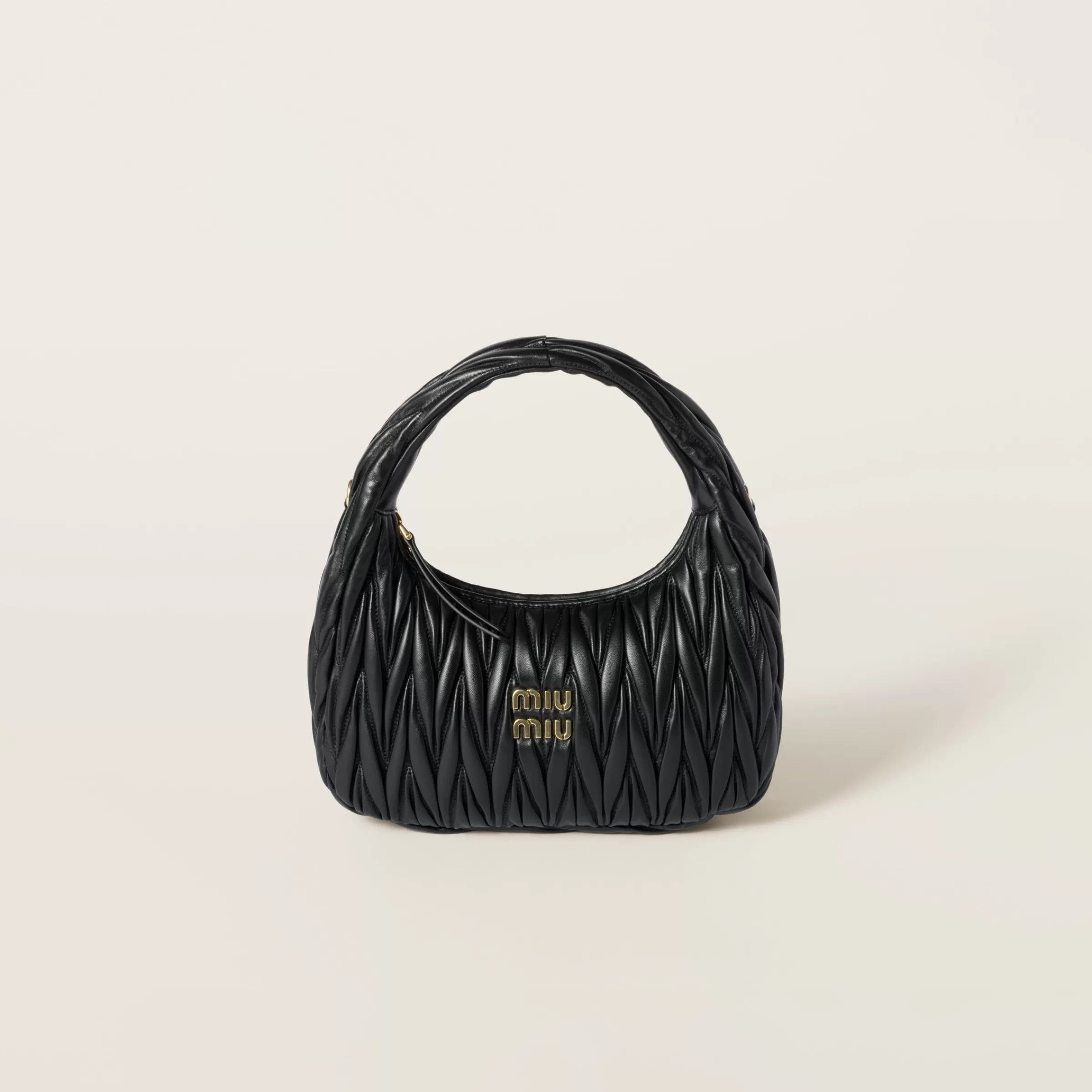 Miu Miu Borsa hobo Wander in nappa matelassé Nero Hot