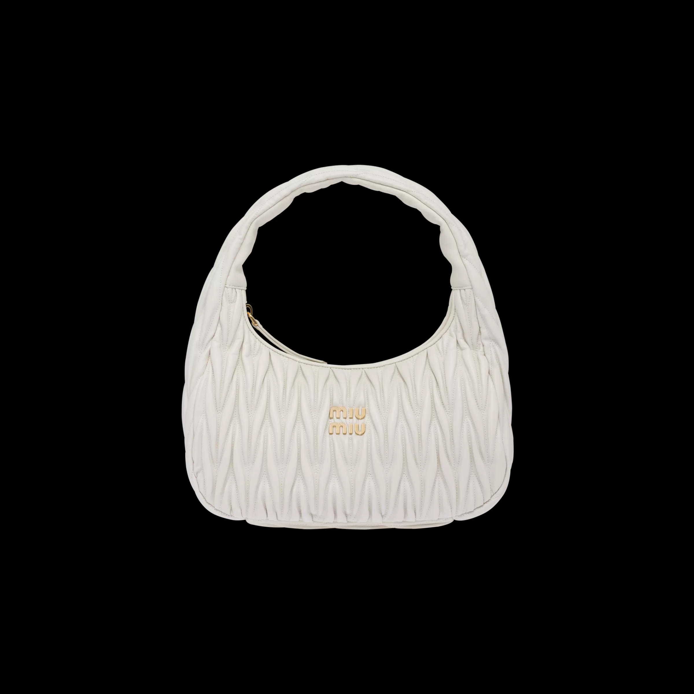 Miu Miu Borsa hobo Wander in nappa matelassé Bianco Best