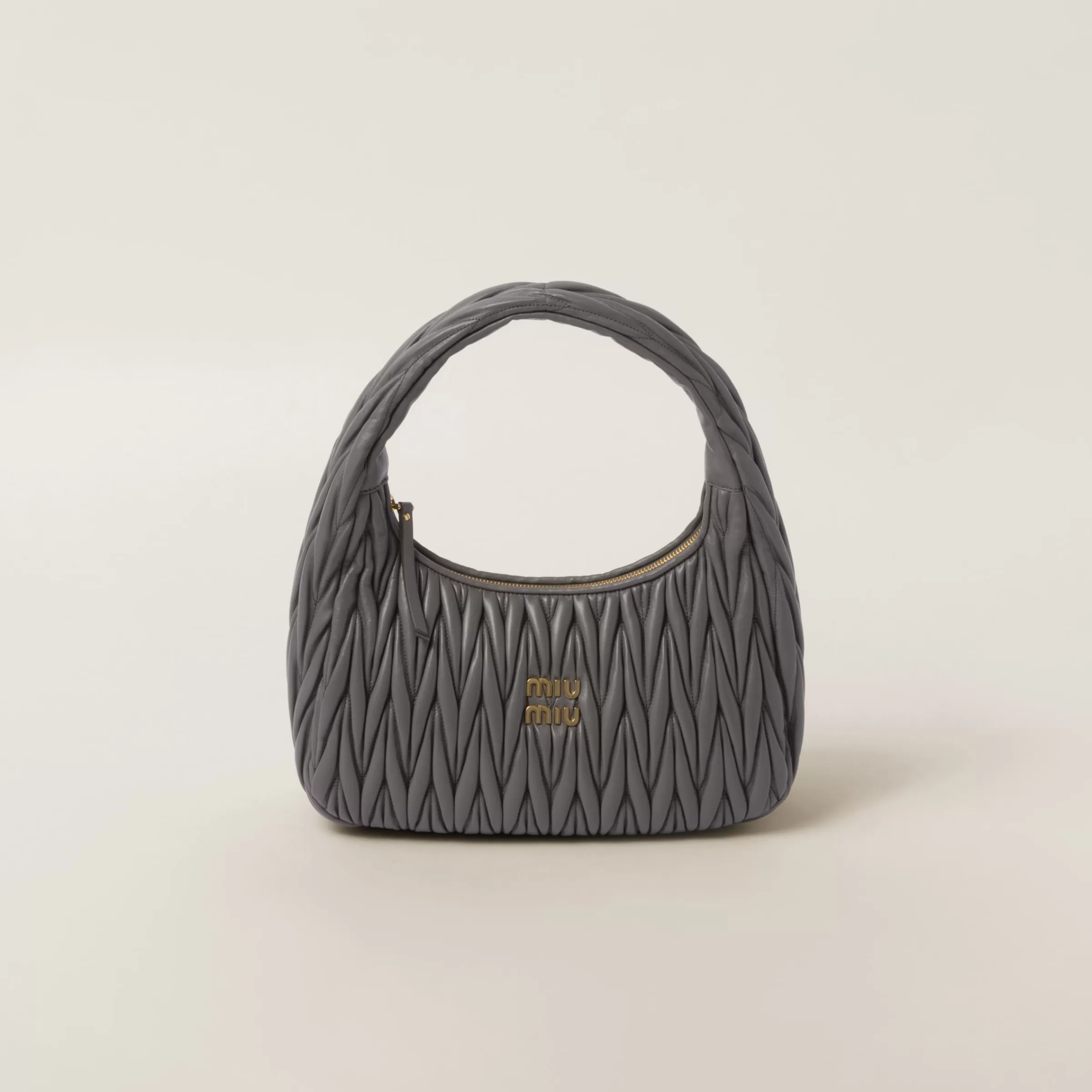 Miu Miu Borsa hobo Wander in nappa matelassé Marmo Store