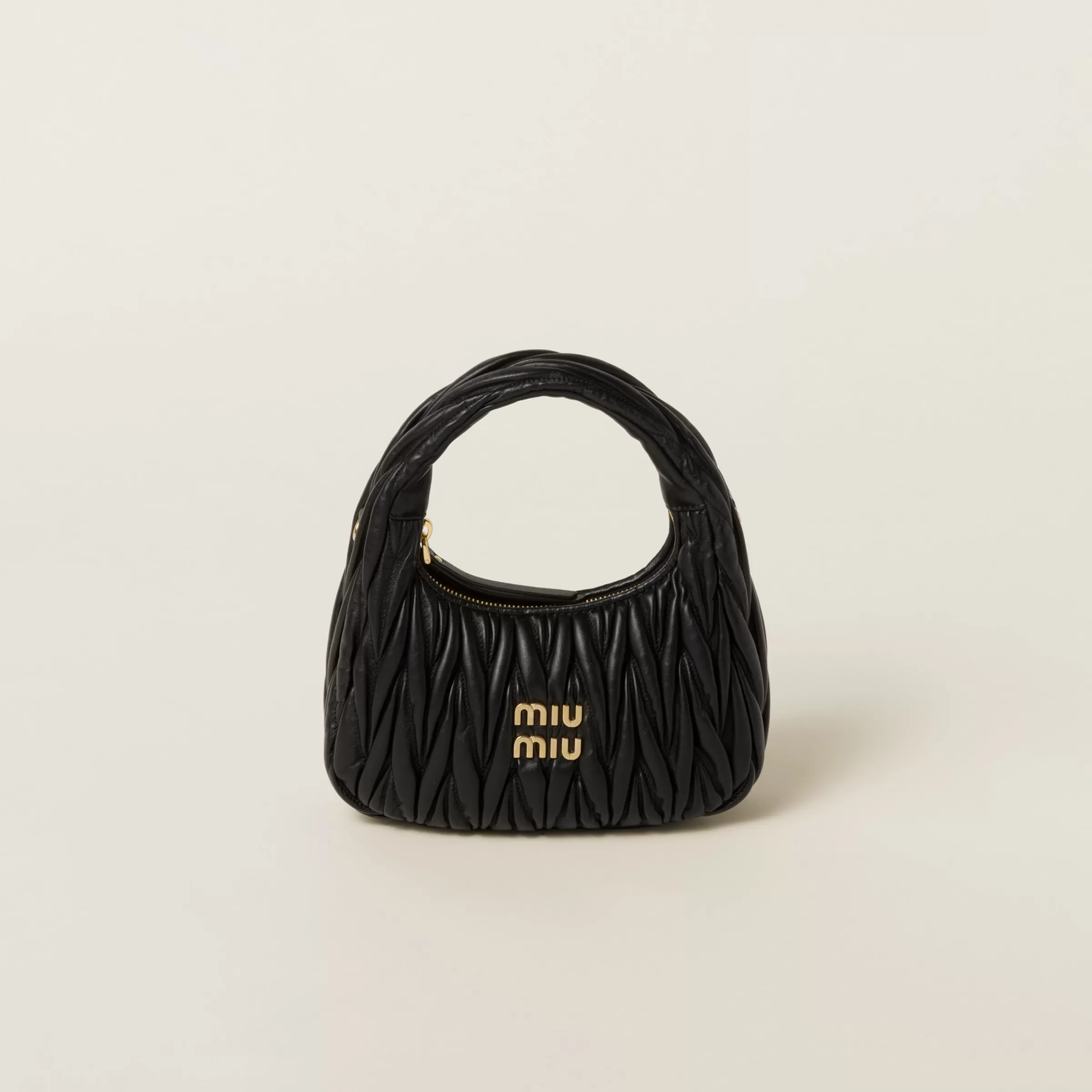 Miu Miu Borsa hobo Wander in nappa matelassé Nero Hot