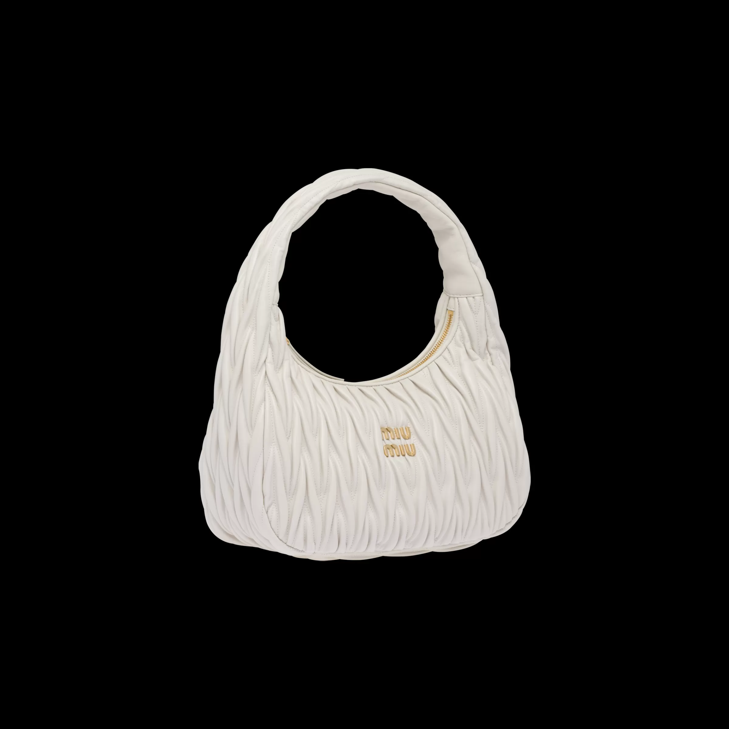 Miu Miu Borsa hobo Wander in nappa matelassé Bianco Best