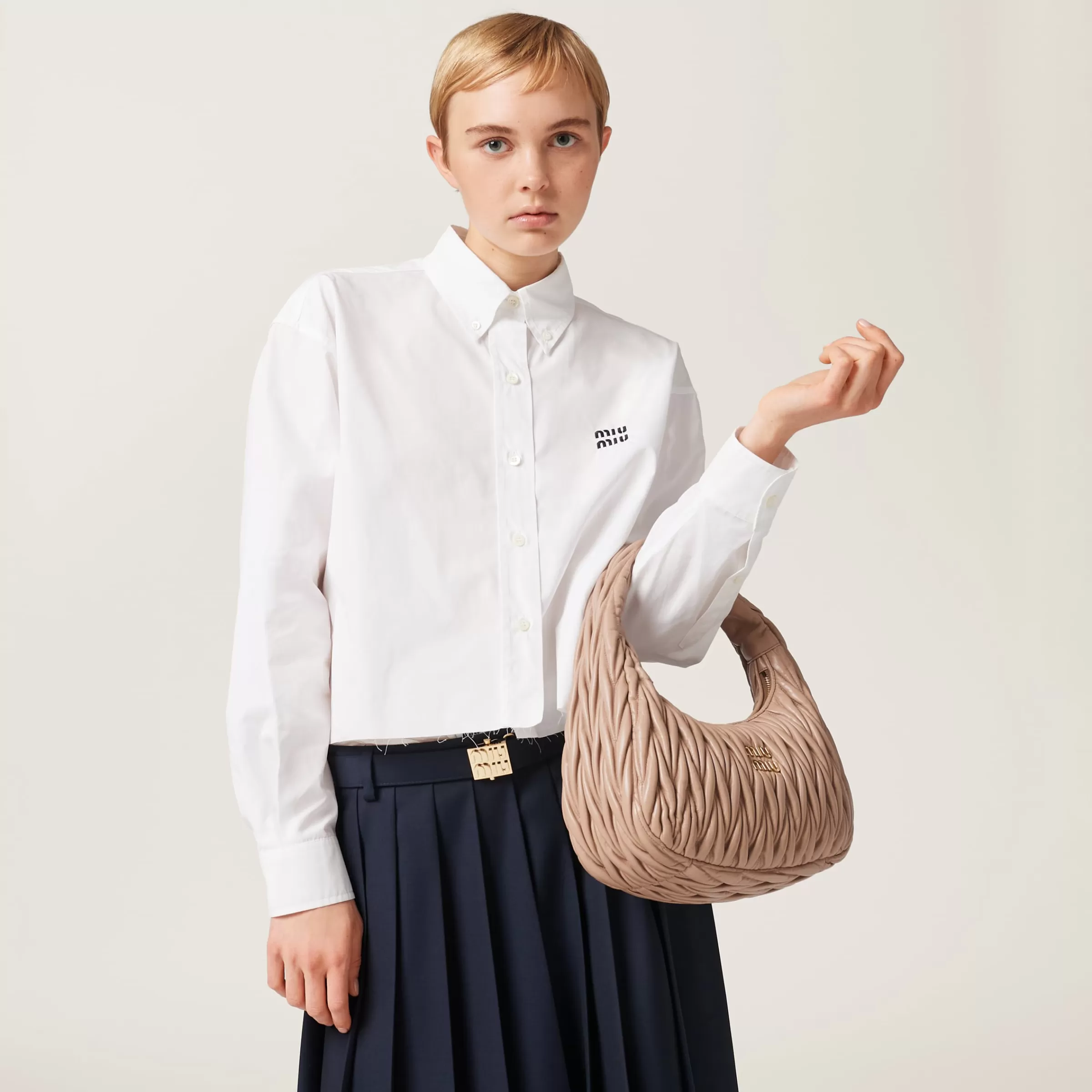 Miu Miu Borsa hobo Wander in nappa matelassé Cammeo Store