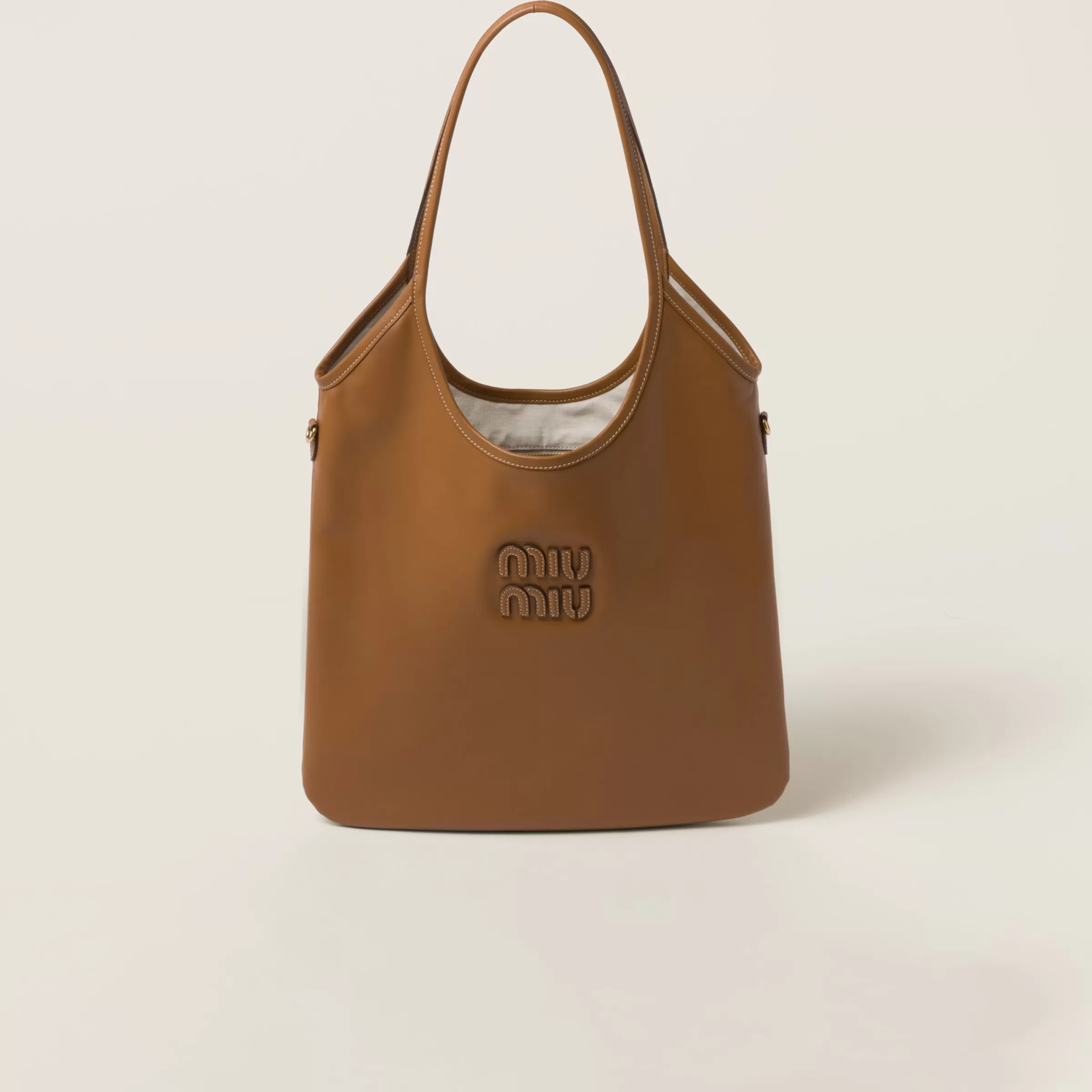 Miu Miu Borsa IVY in pelle Cognac Outlet