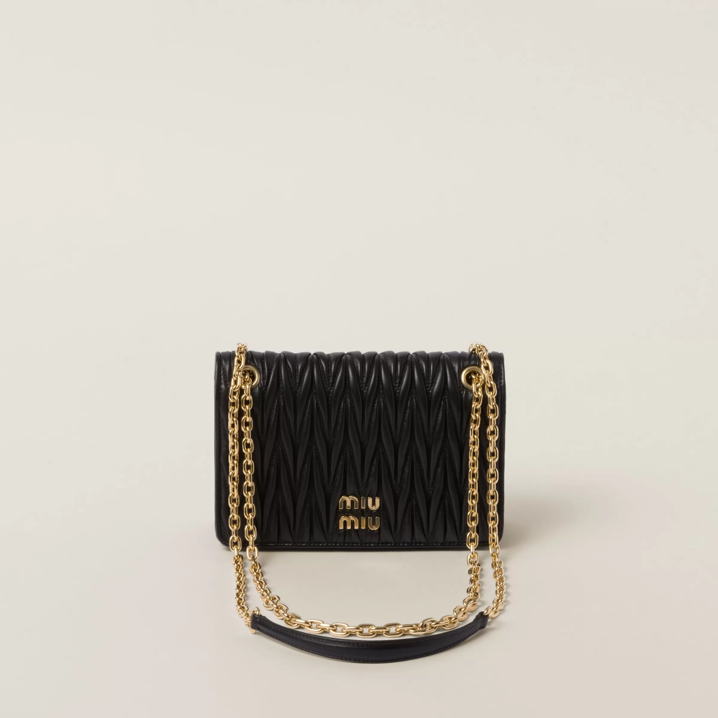 Miu Miu Borsa Mini in nappa matelassé Nero Best