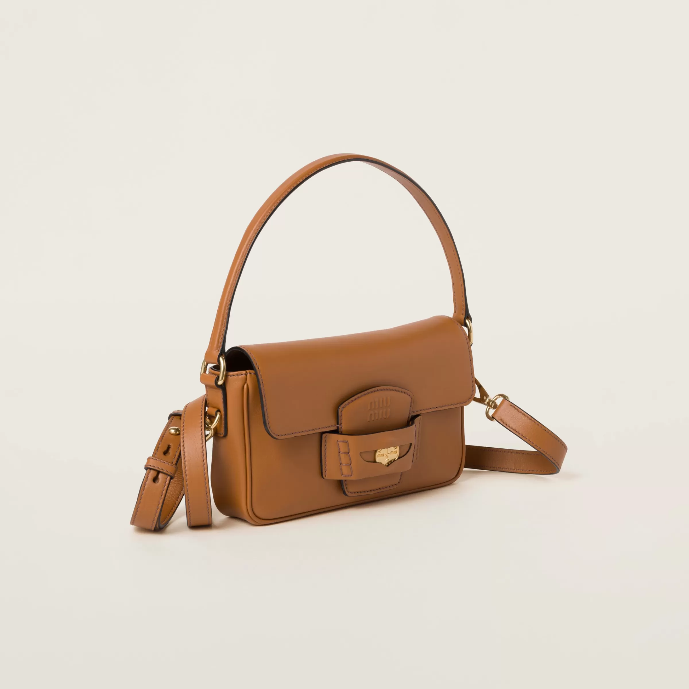 Miu Miu Borsa Penny in pelle Cognac Hot