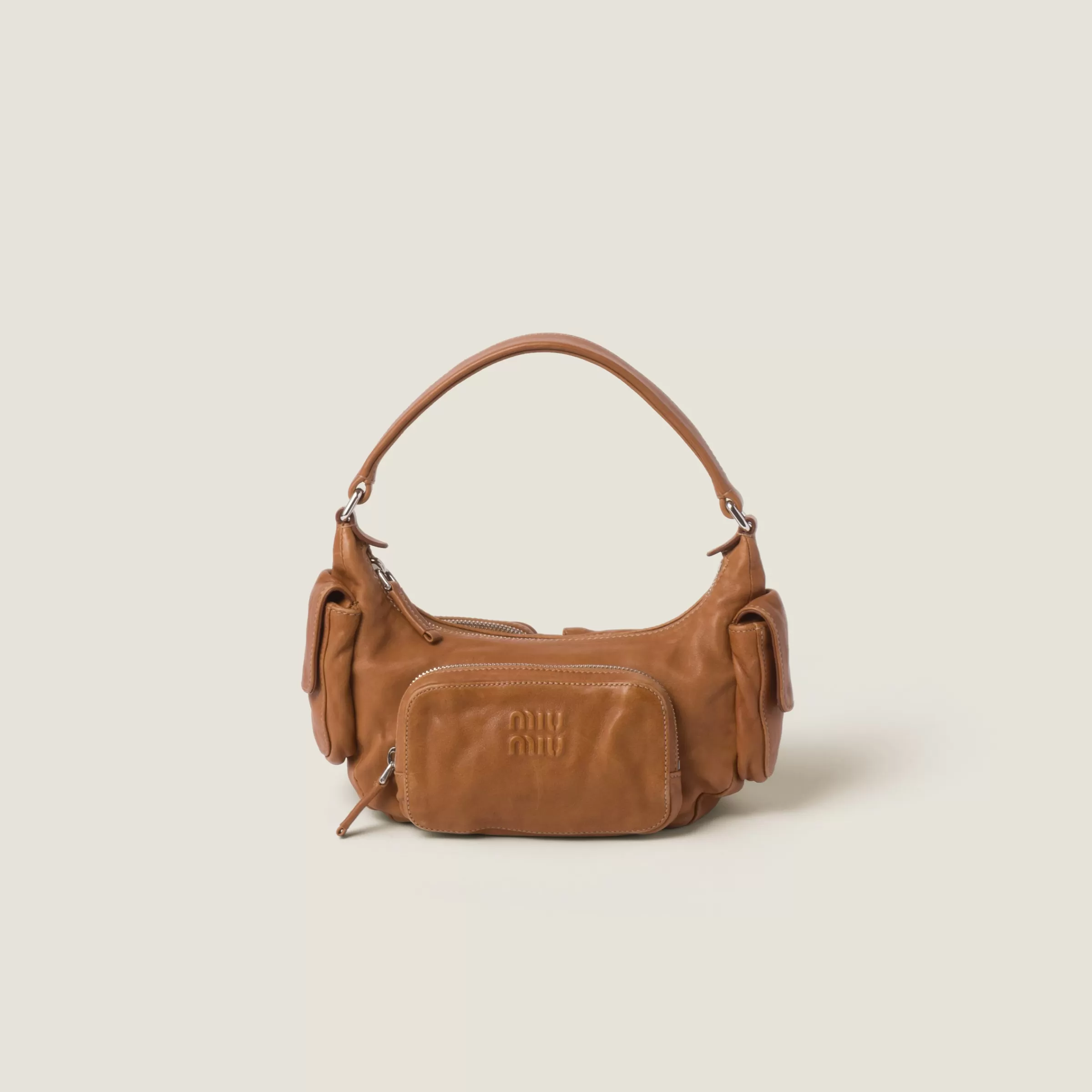 Miu Miu Borsa Pocket in nappa Caramello Shop