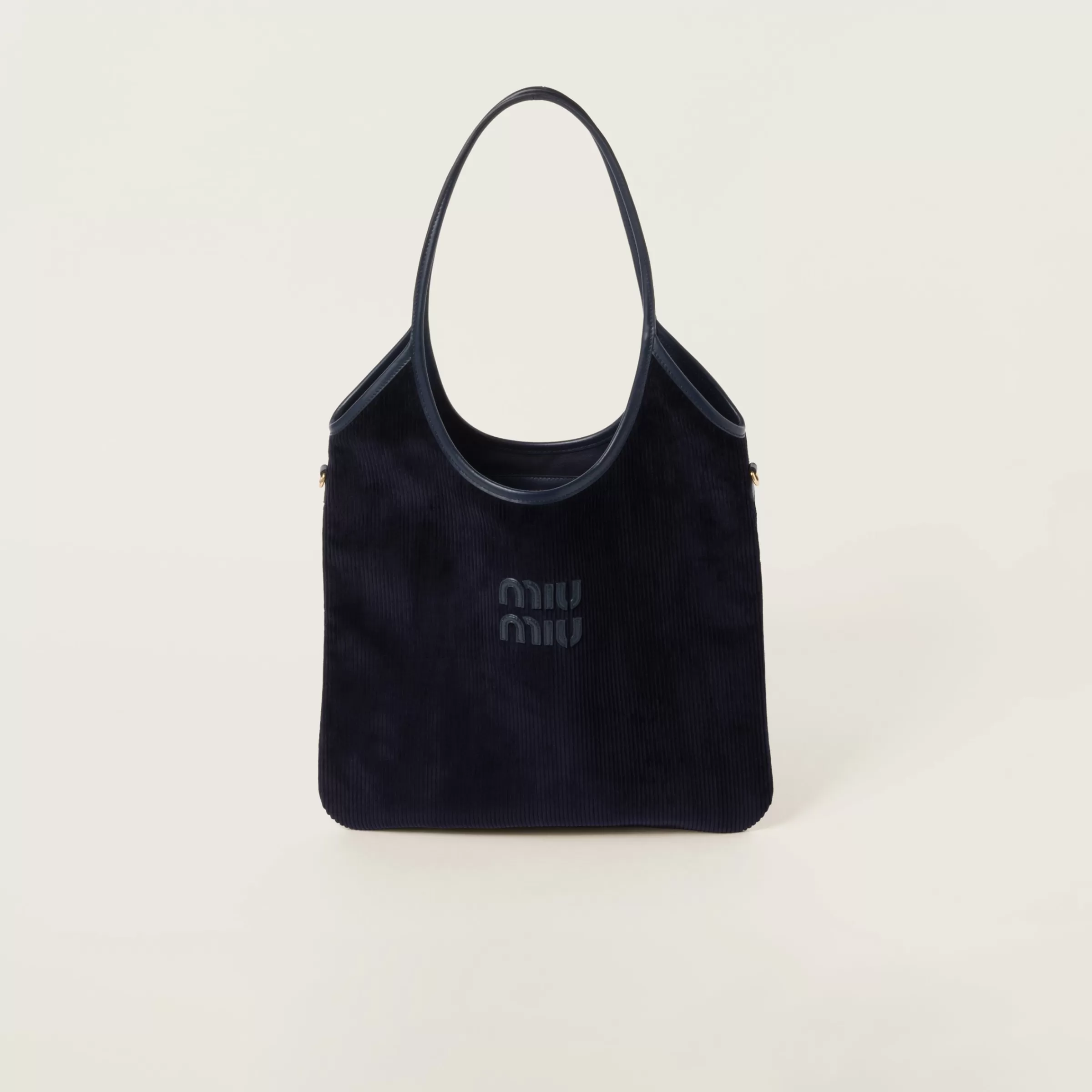 Miu Miu Borsa shopping IVY in velluto a coste Blu Online