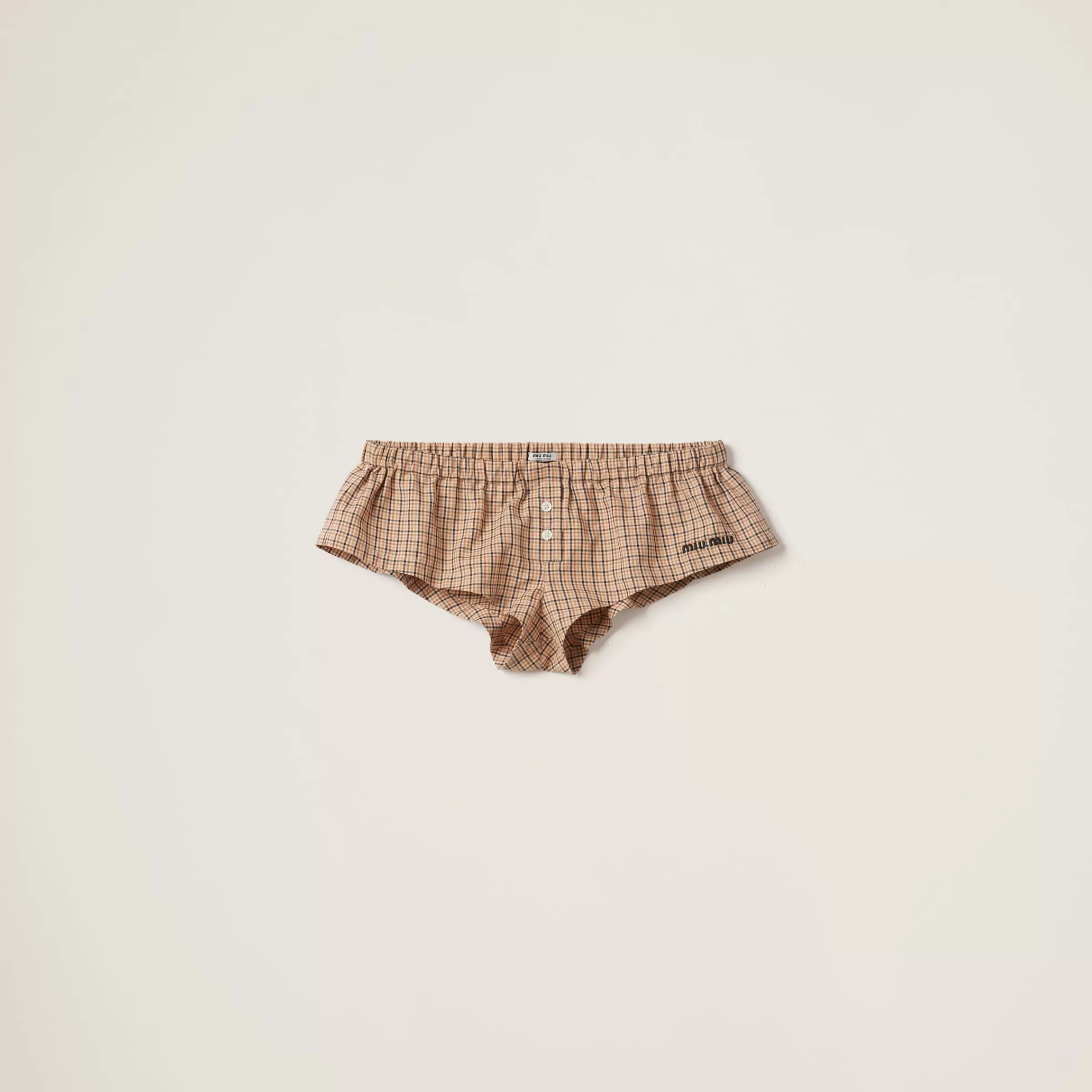 Miu Miu Boxer in check Corda Store