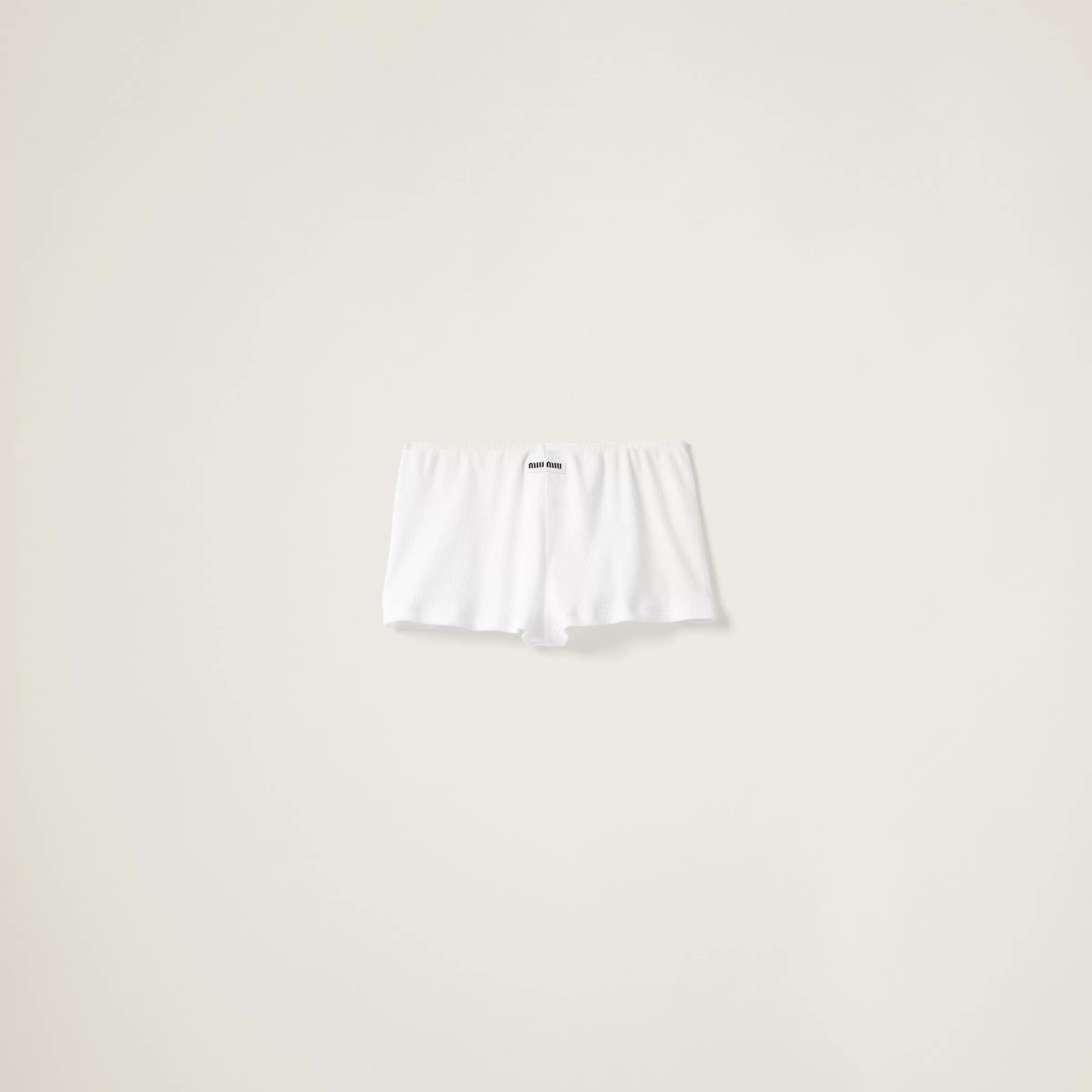 Miu Miu Boxer in costina Bianco Online