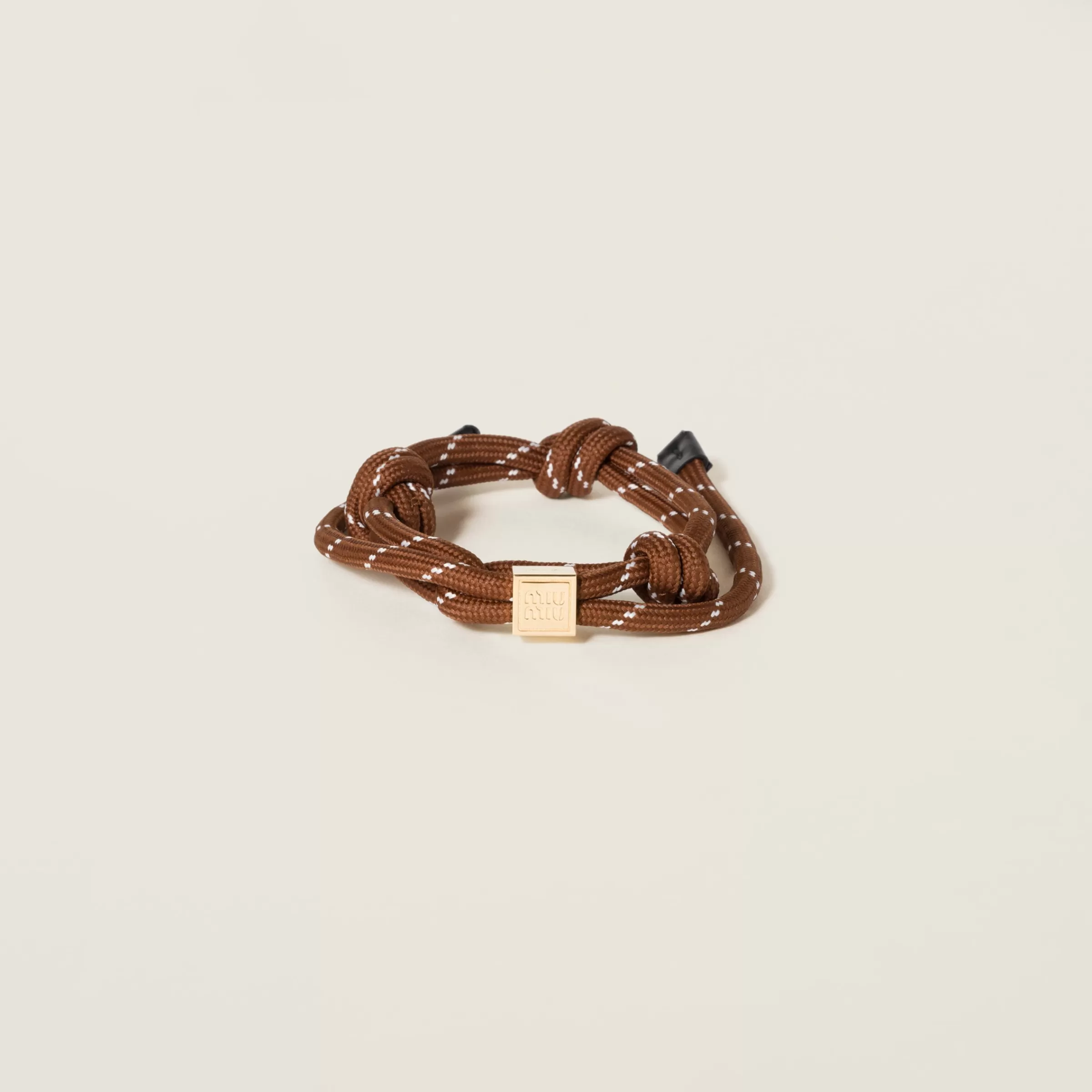 Miu Miu Bracciale in corda Tabacco Sale