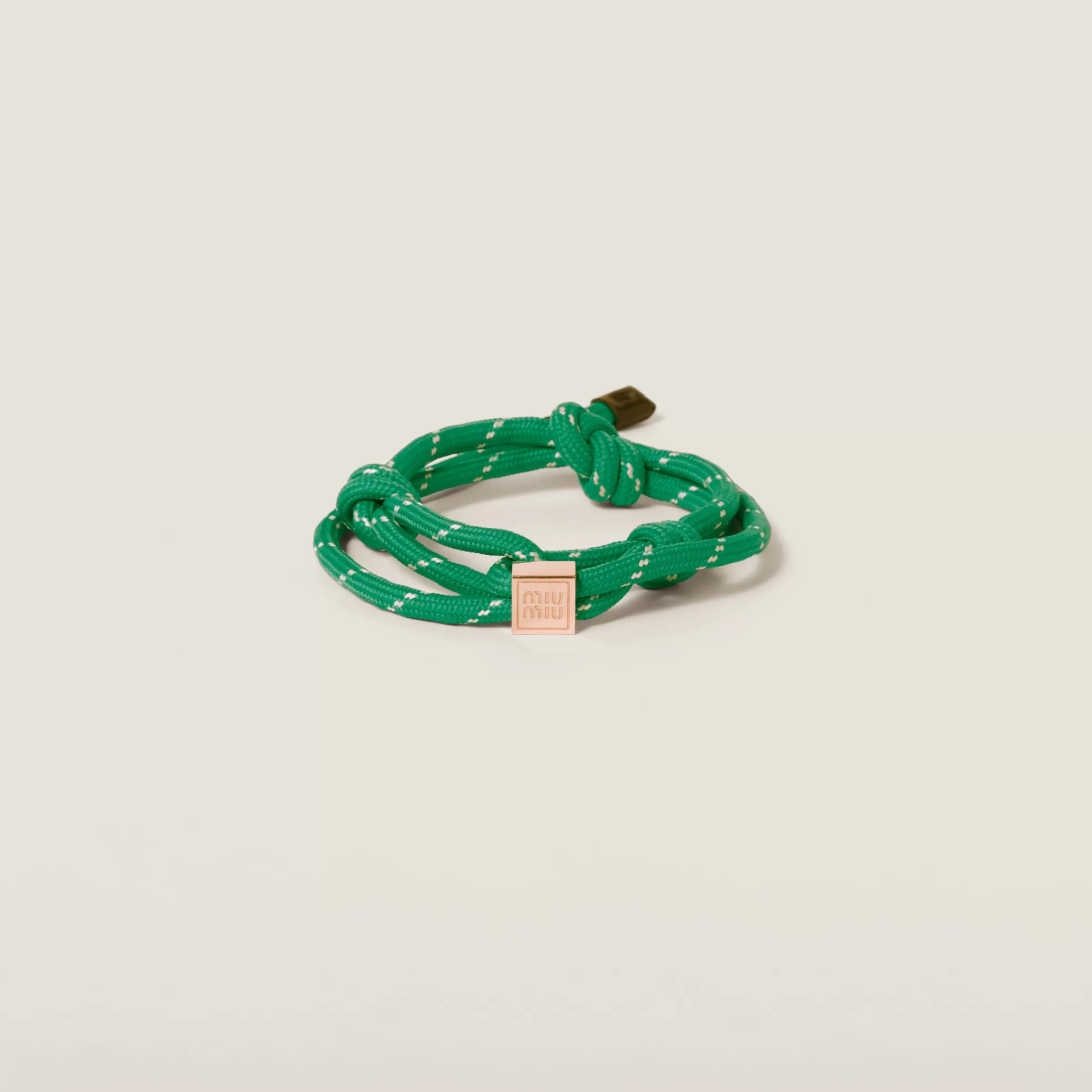 Miu Miu Bracciale in corda Smeraldo Best Sale