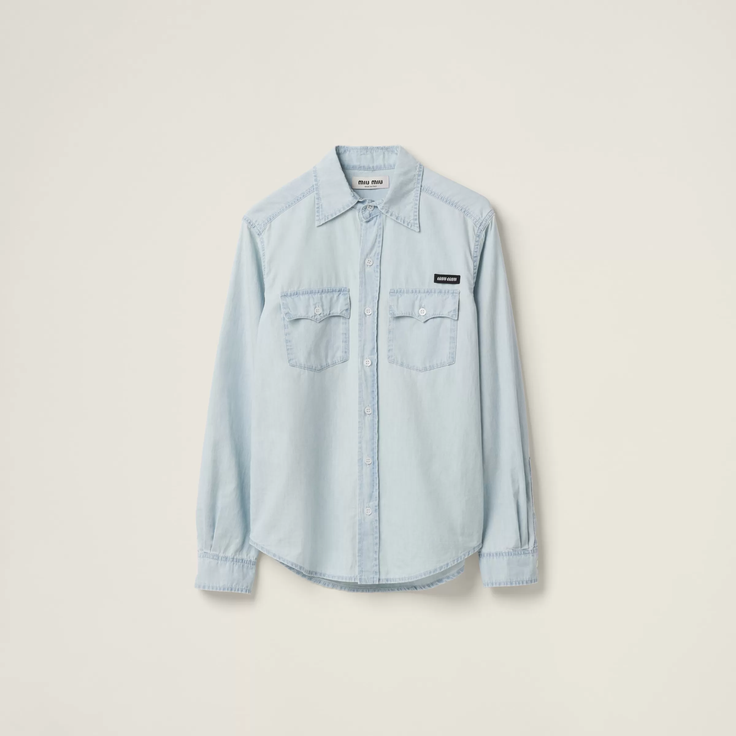 Miu Miu Camicia in chambray Celeste Best