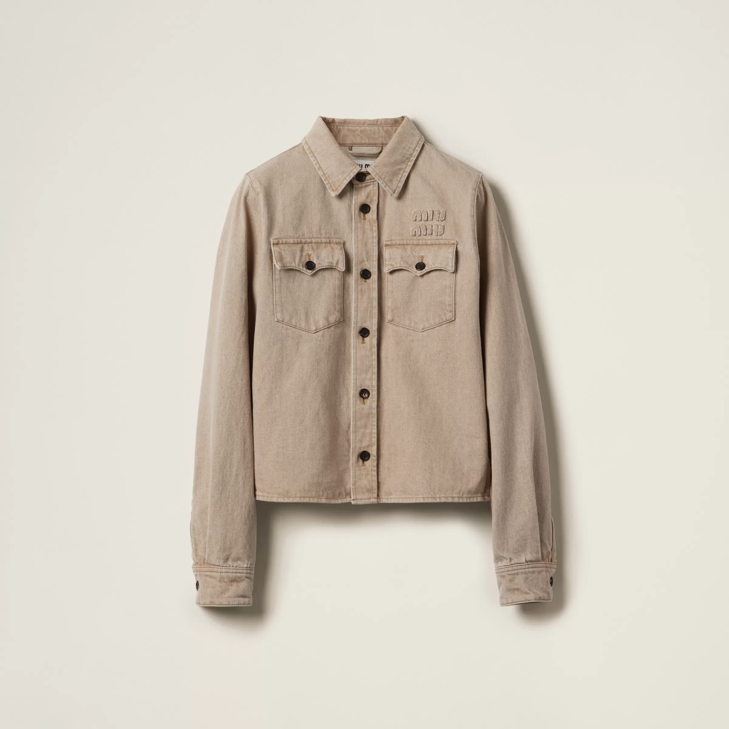 Miu Miu Camicia in denim Beige Sale