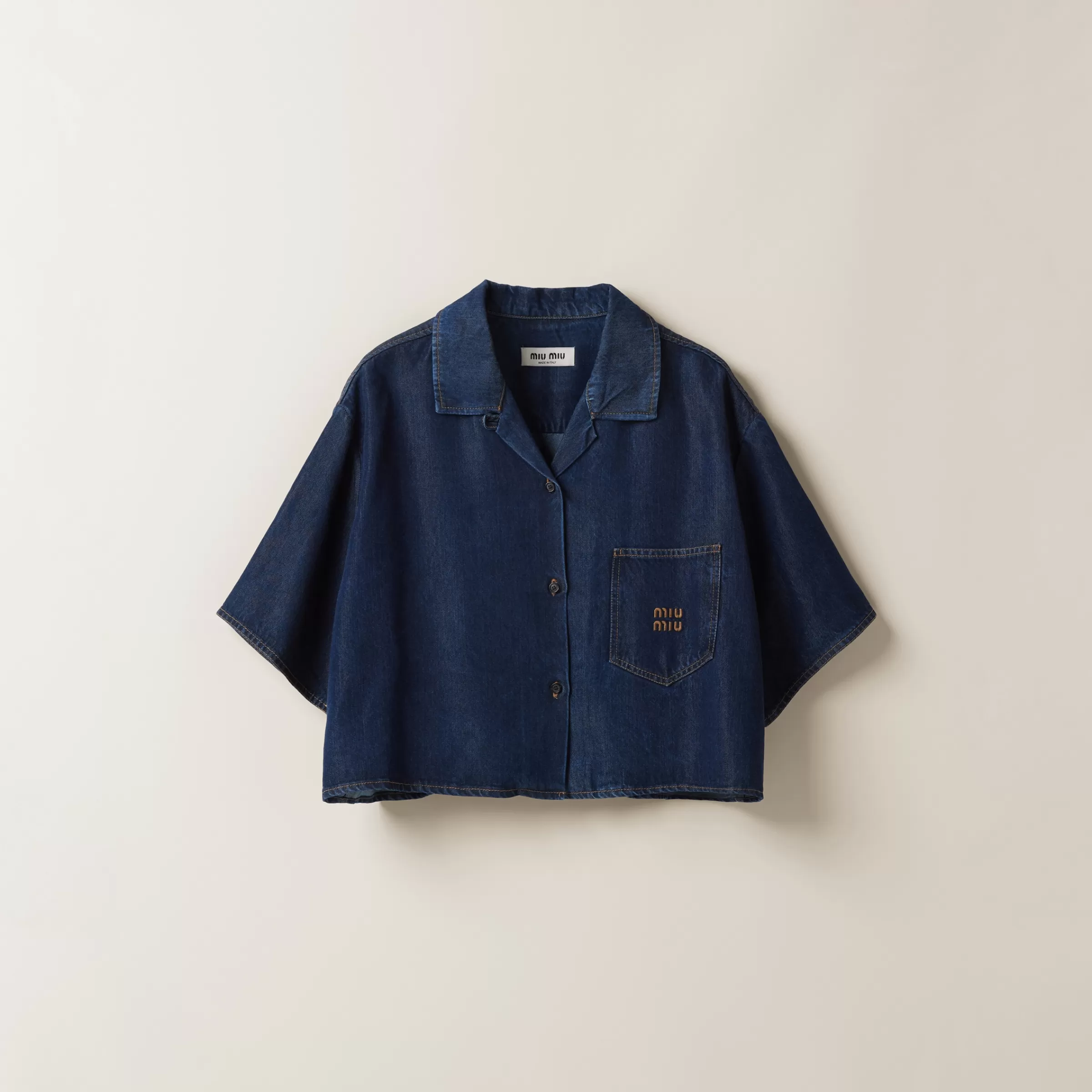 Miu Miu Camicia in denim Blu Cheap