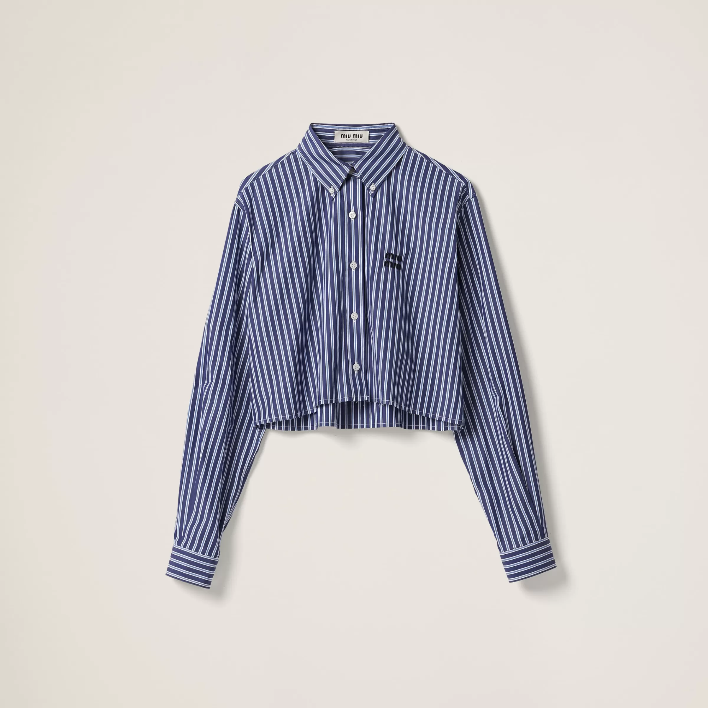 Miu Miu Camicia in popeline Blu Clearance